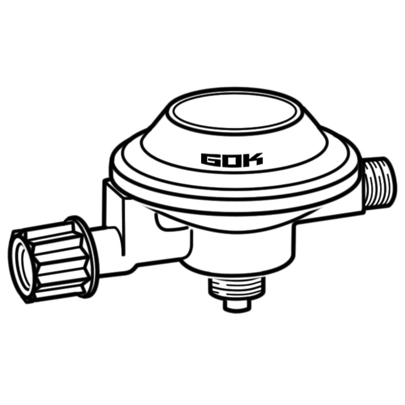 Niederdruckregler Camping GAZ X G 1/4 LH-KN, 50 mbar