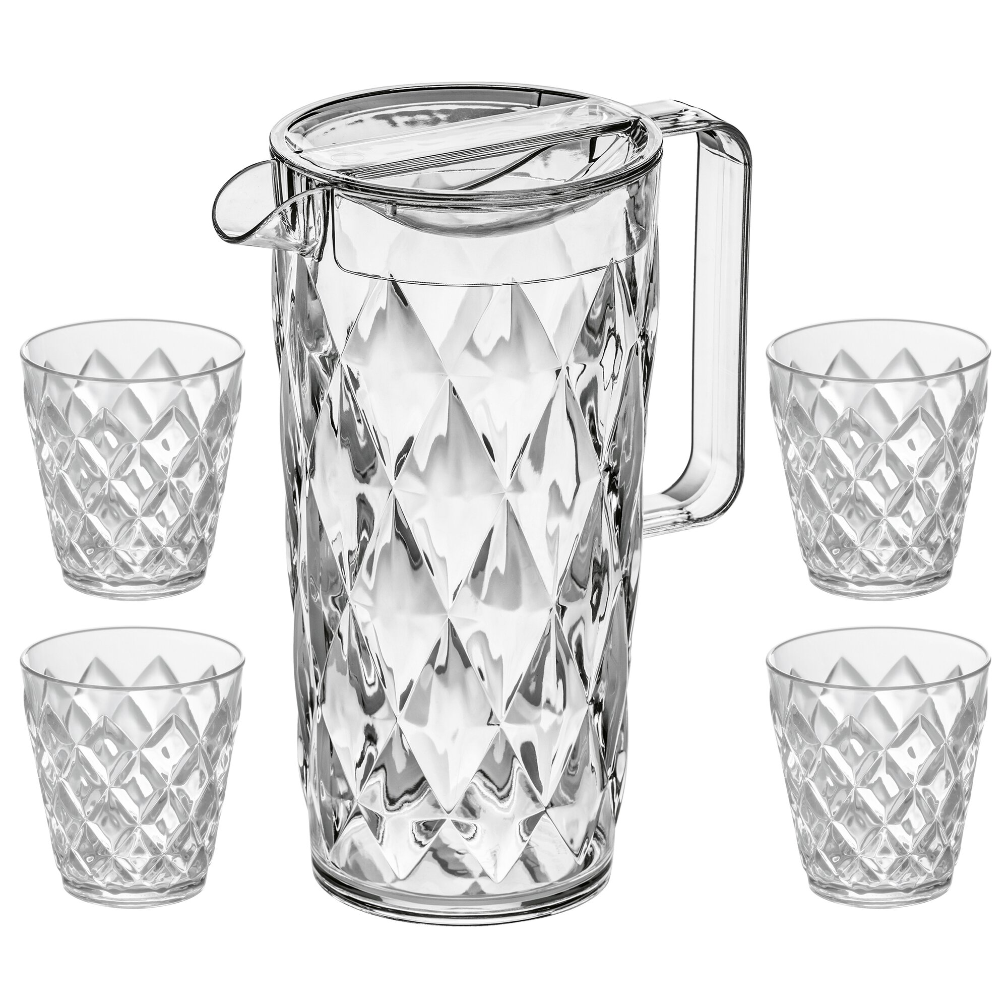Karaffe Crystal mit 4 Bechern Karaffe Crystal mit 4 Bechern