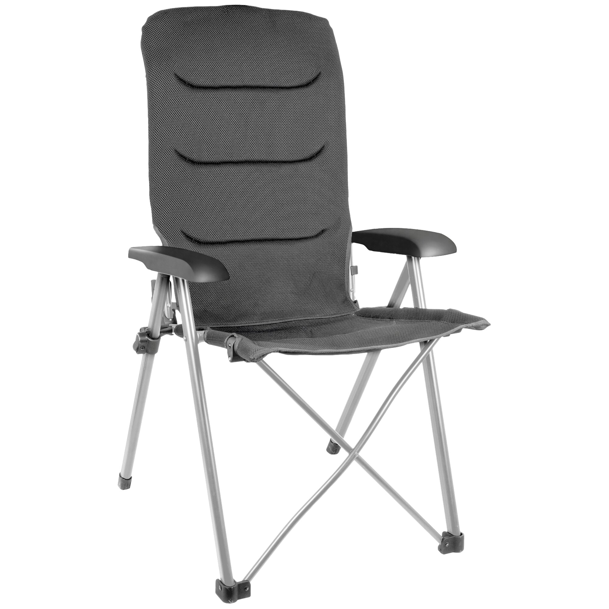 Campingstuhl Dynafold Recliner Outdoor-Stuhl, dunkelgrau