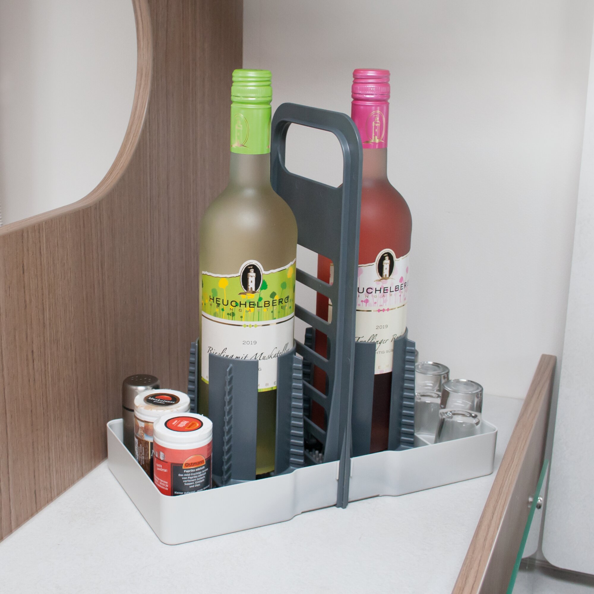 Flaschenhalter Multi Tray OELE, hellgrau