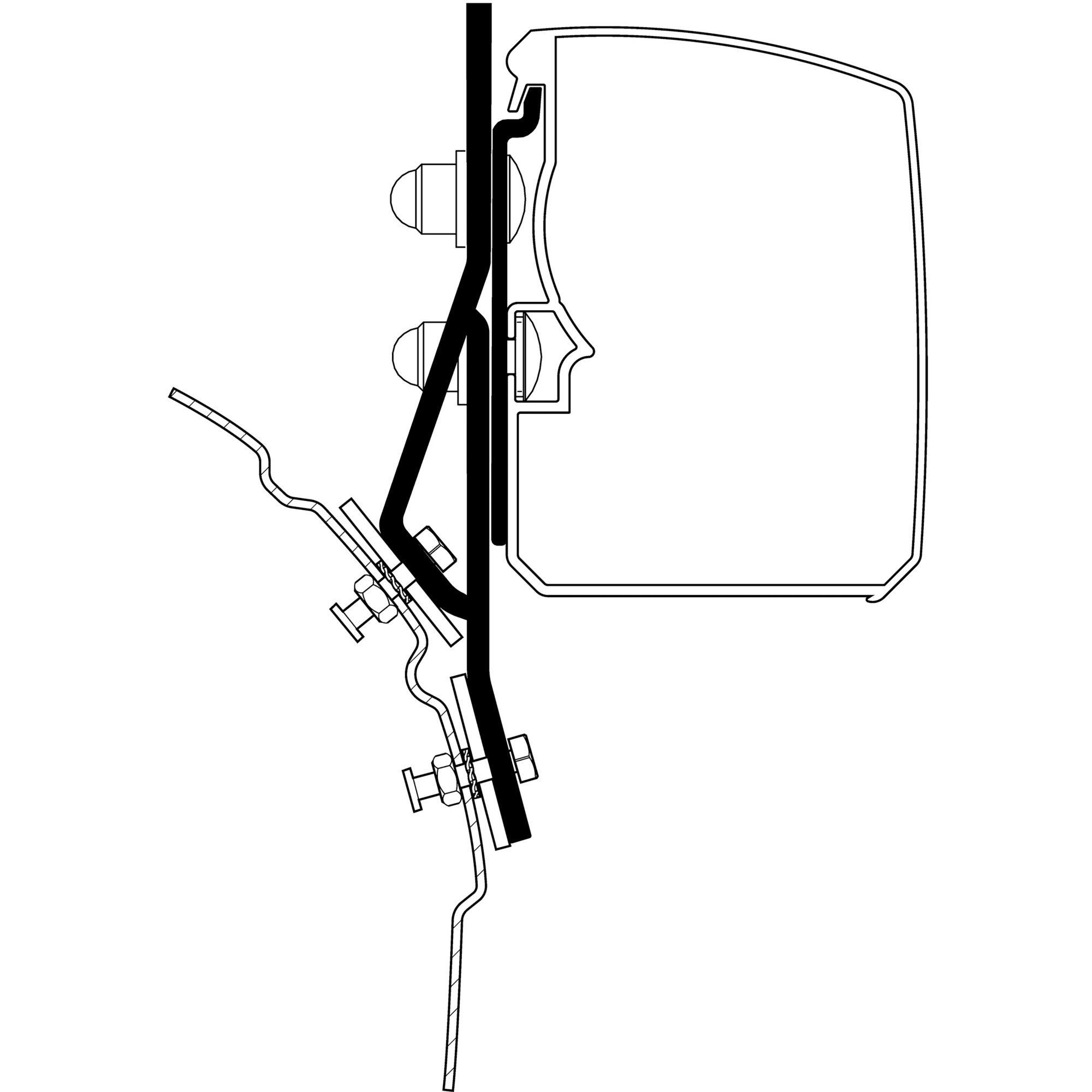 Adapter VW T4 Minivan für Thule 3200