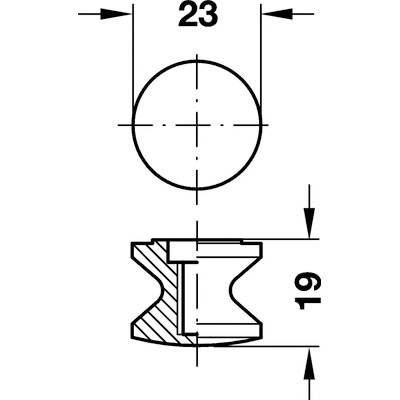 Druckknopf braun