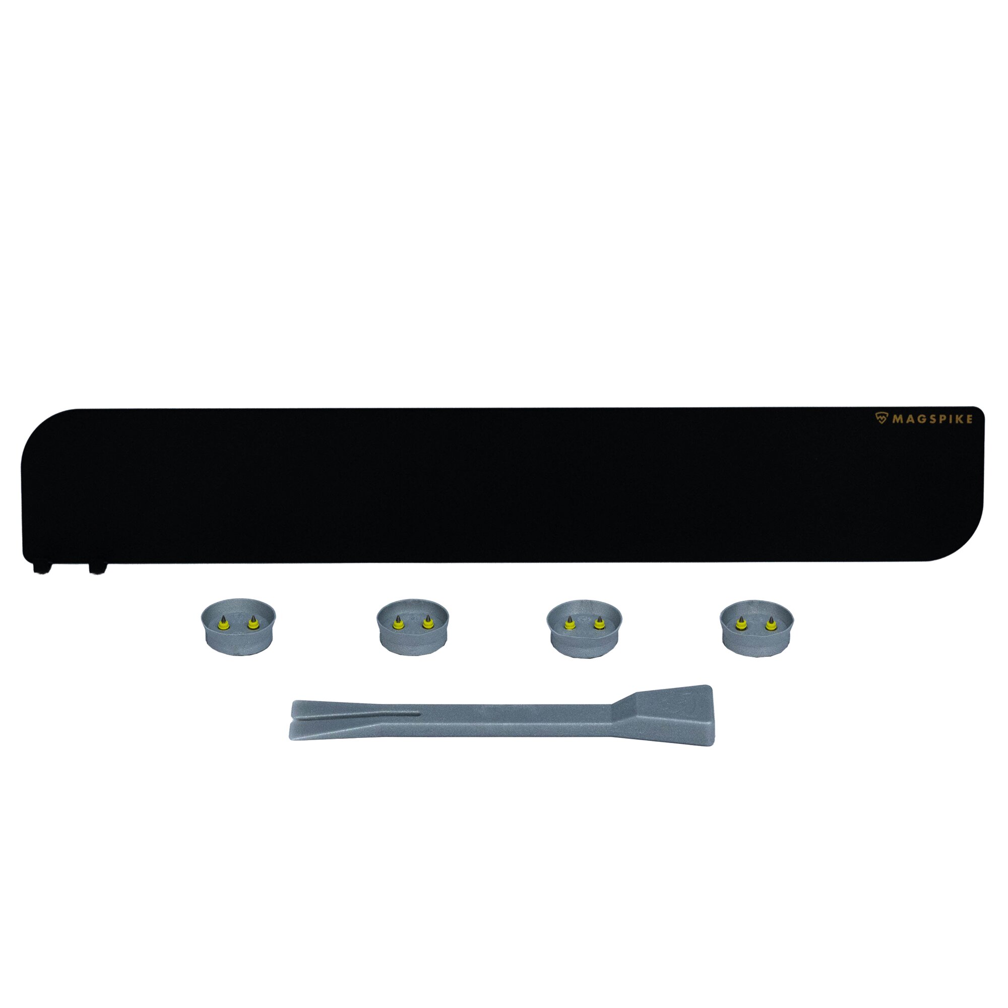 Trägerplatte mit Magnet MagSpike Set L+ mit integrierten Haken, schwarz