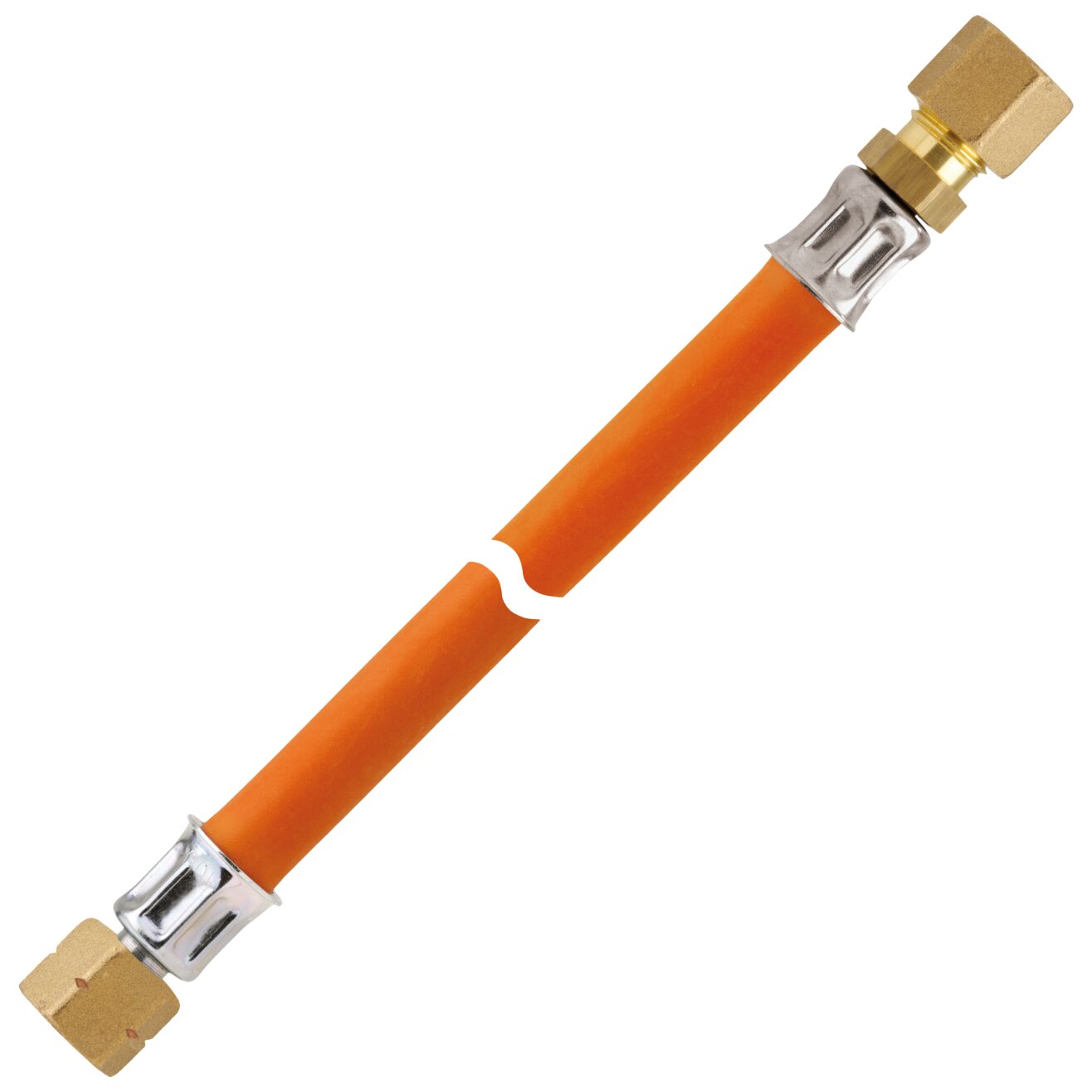 Gas-Hochdruckschlauchleitung 10 bar G 1/4 LH-ÜM x RVS 8 x 600 MS