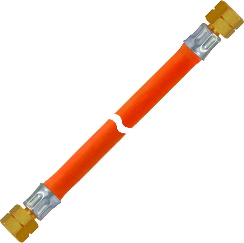 Mitteldruck-Schlauchleitung 16 bar, G 3/8 LH-ÜM x G 3/8 LH-ÜM, 1500 mm