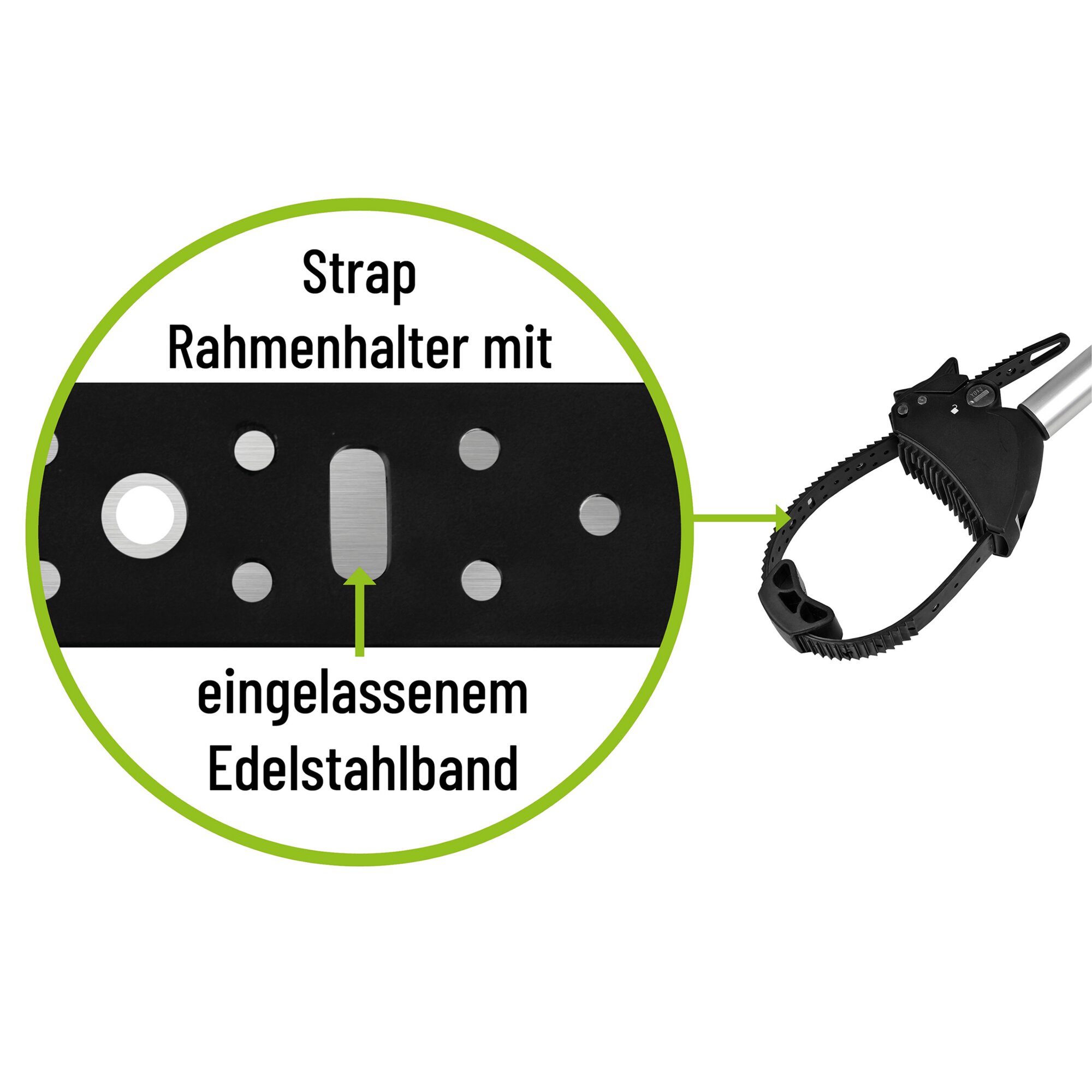 Befestigungskralle mit Strap, 27 cm
