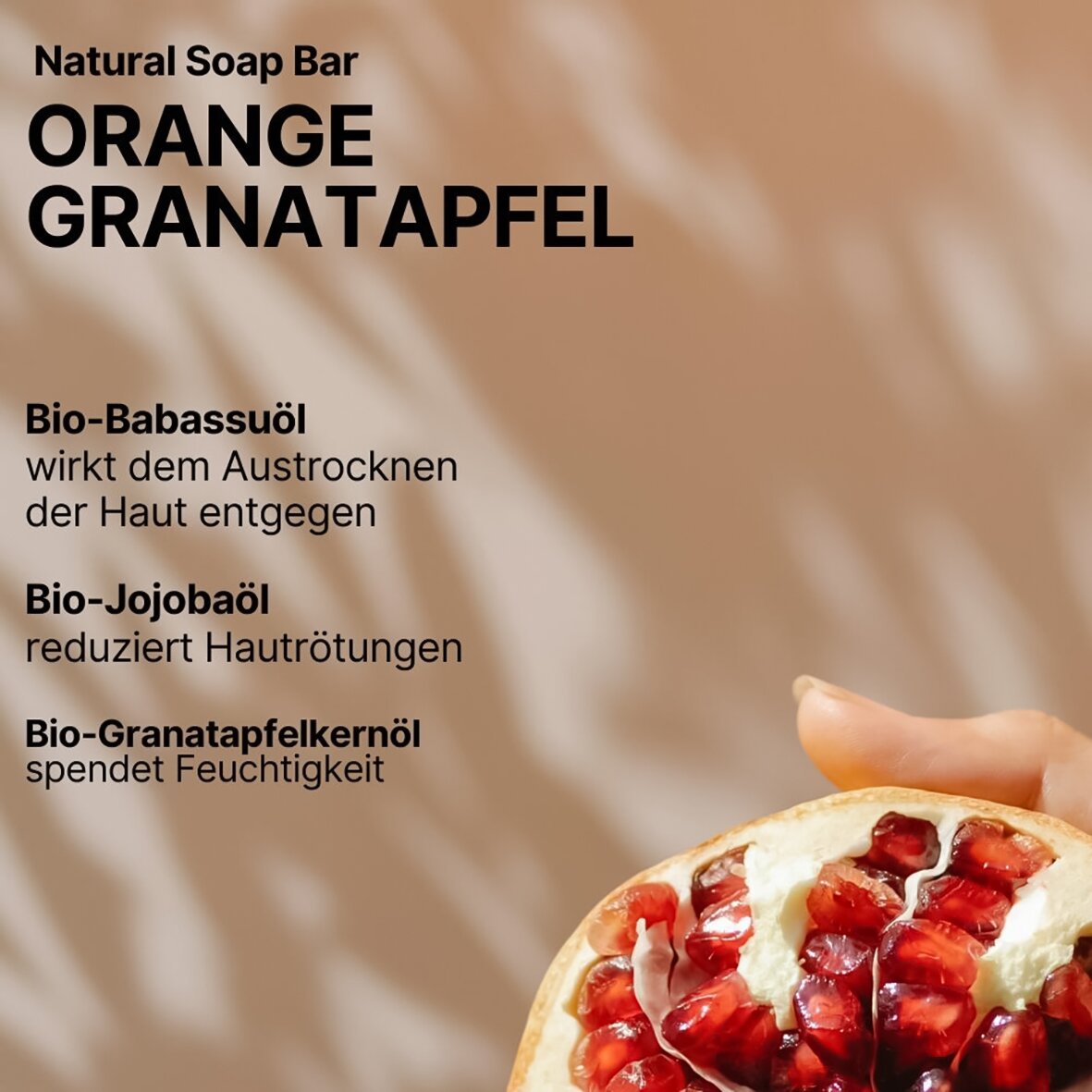 Hand- und Hautpflegeseife Orange-Granatapfel