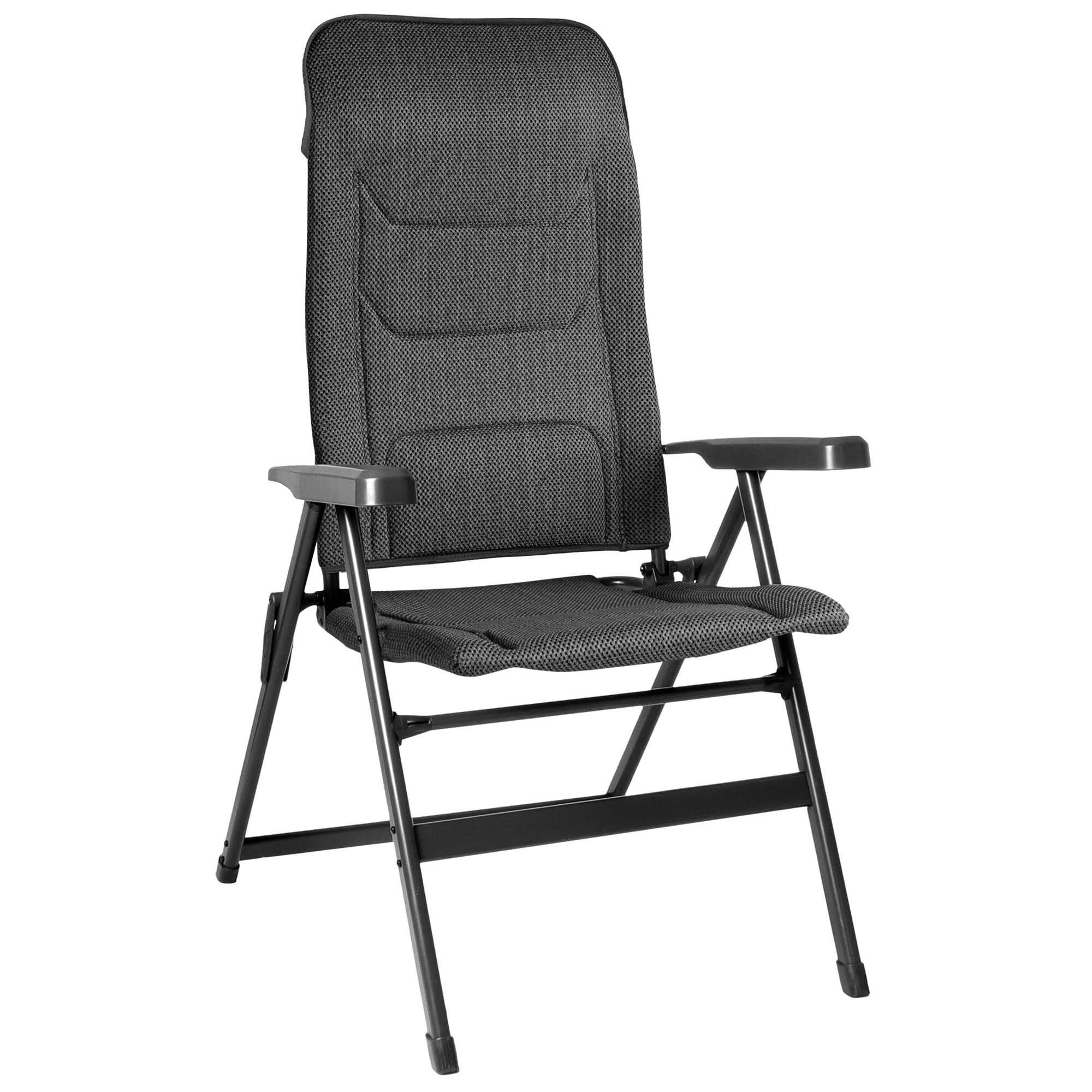 Campingstuhl Aravel 3D L, grau meliert