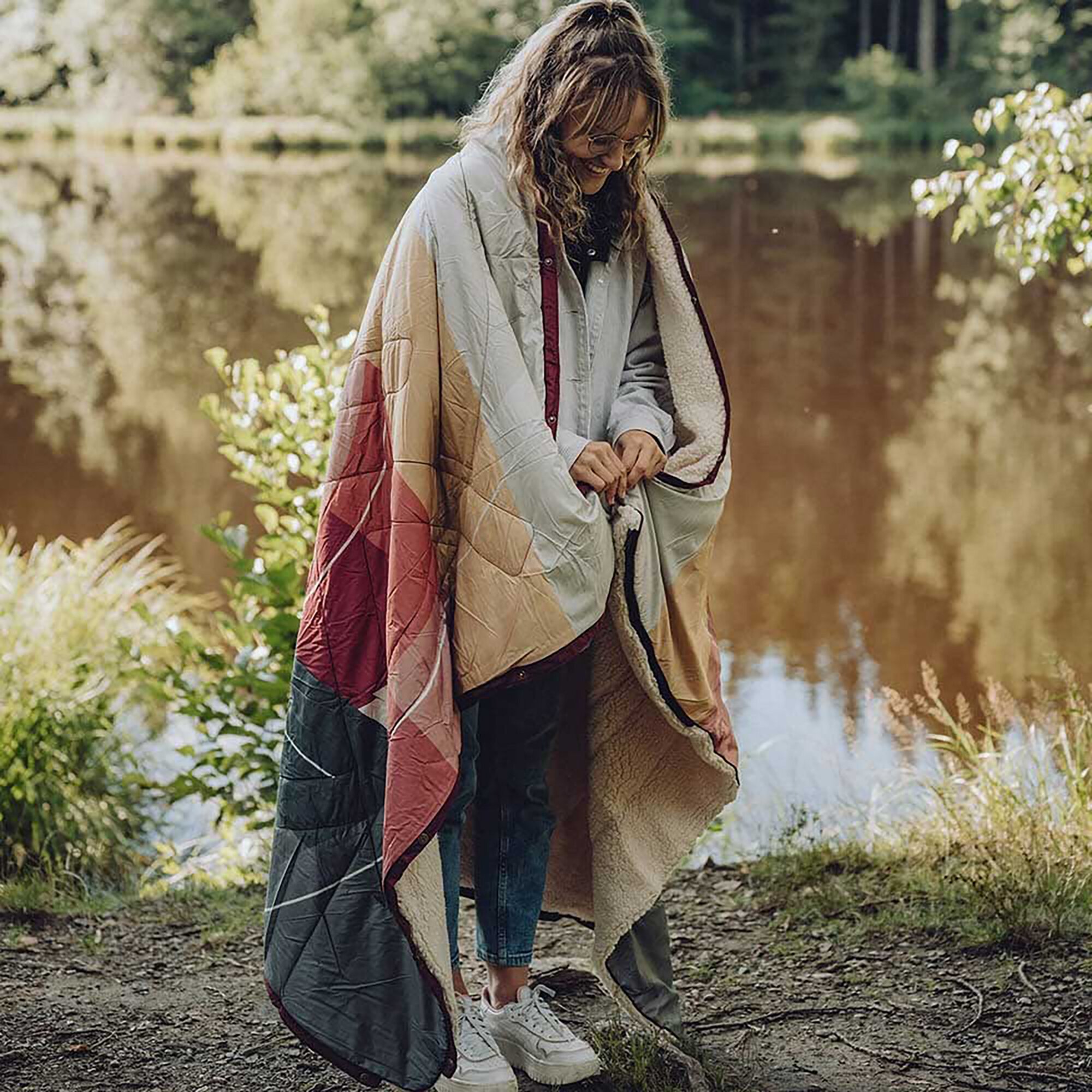 Schlafdecke PillowBlanket™, Red Stripe