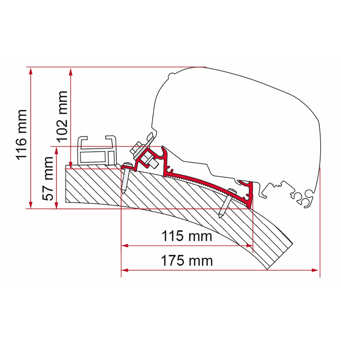 Markisenadapter Carthago Chic 550 für F80