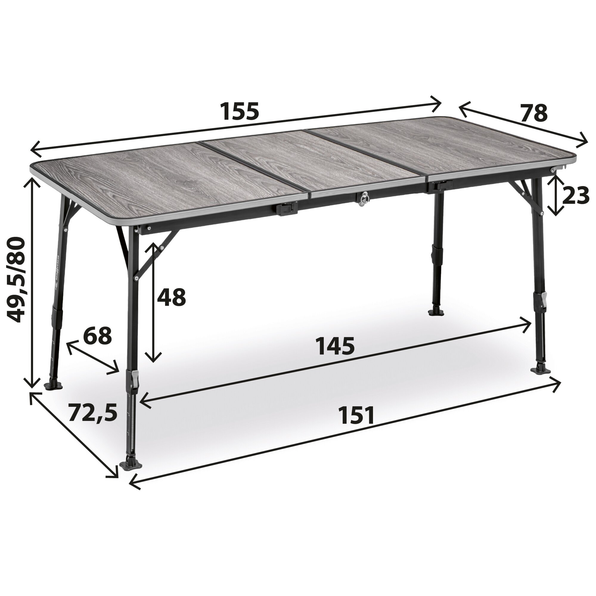Campingtisch Elùtop ComPack Extension, 155 x 78 cm