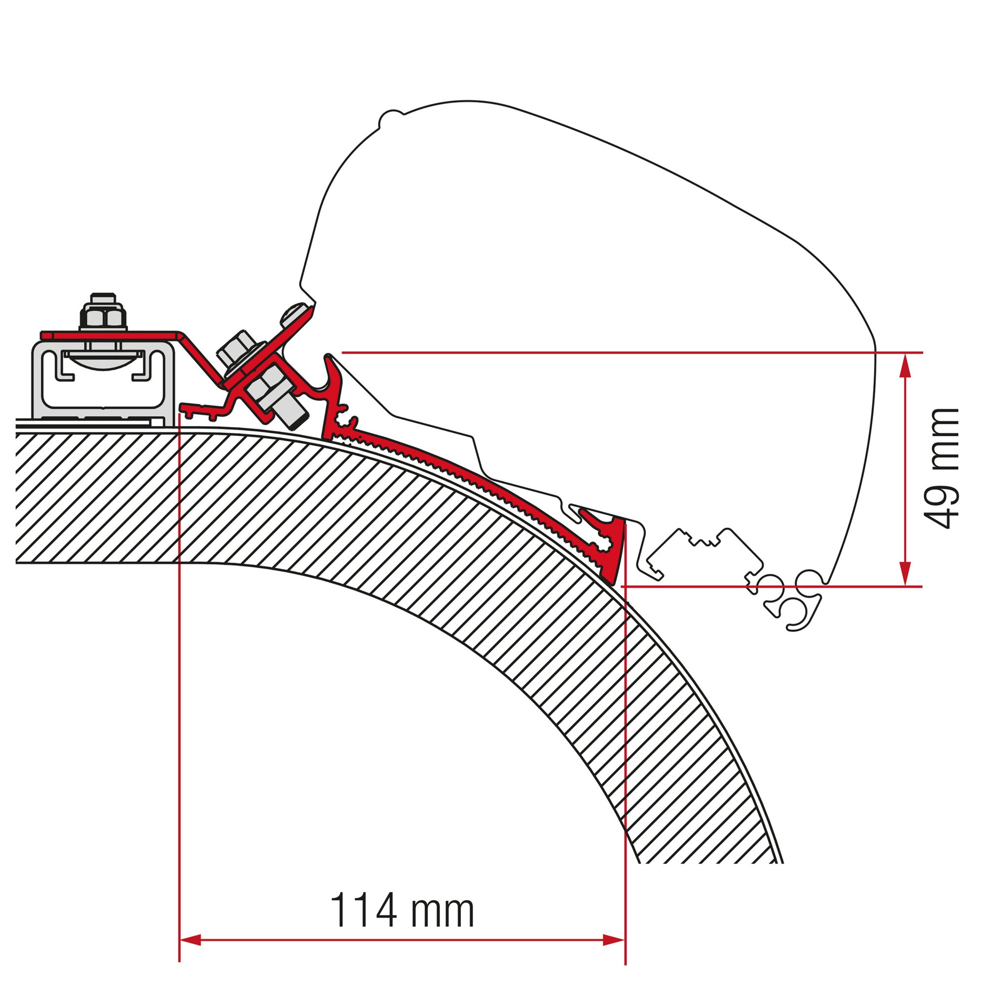 Markisenadapter Rapido Distinction für F80/F65