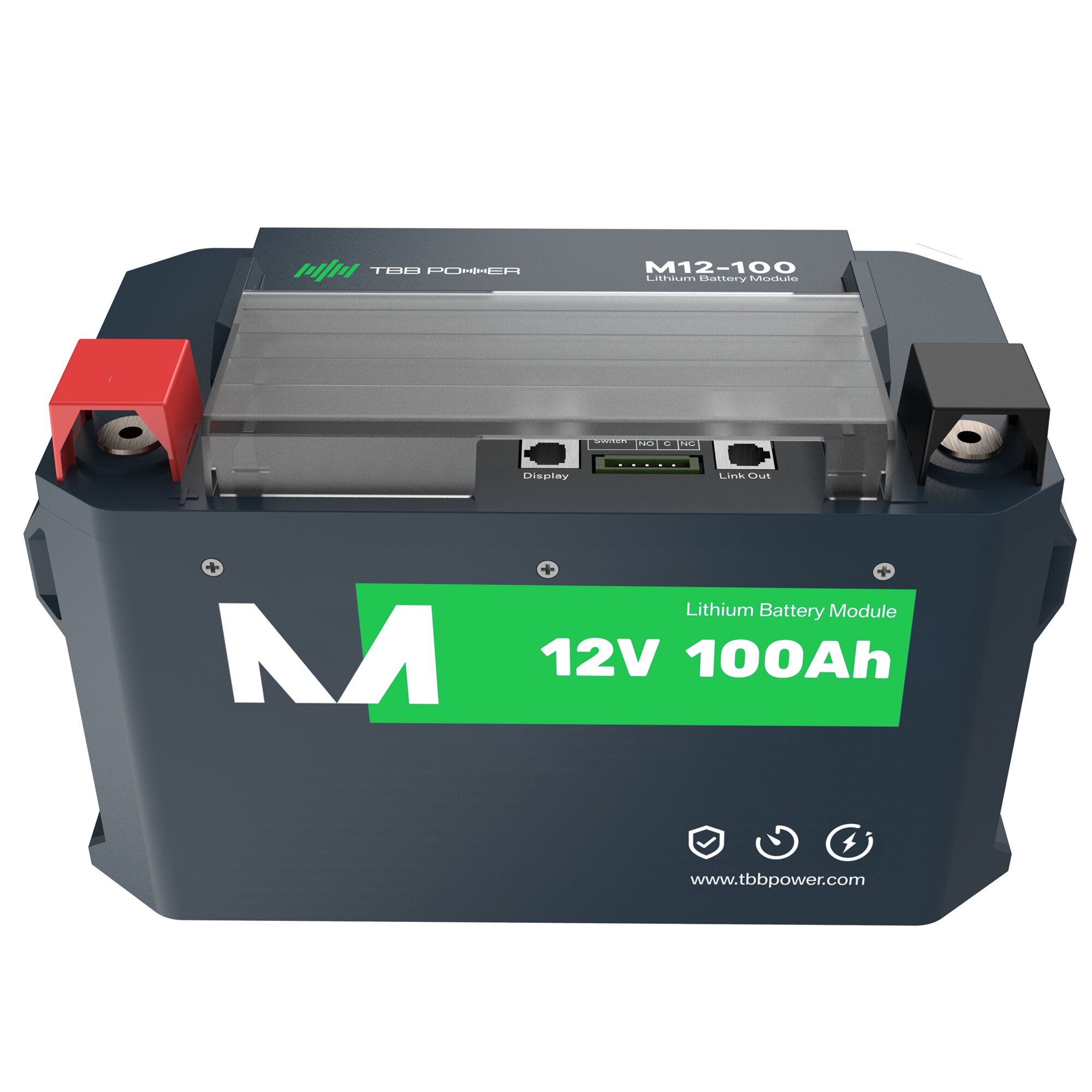 Lithium Batterie M12-100/P mit Heizung LiFePO4