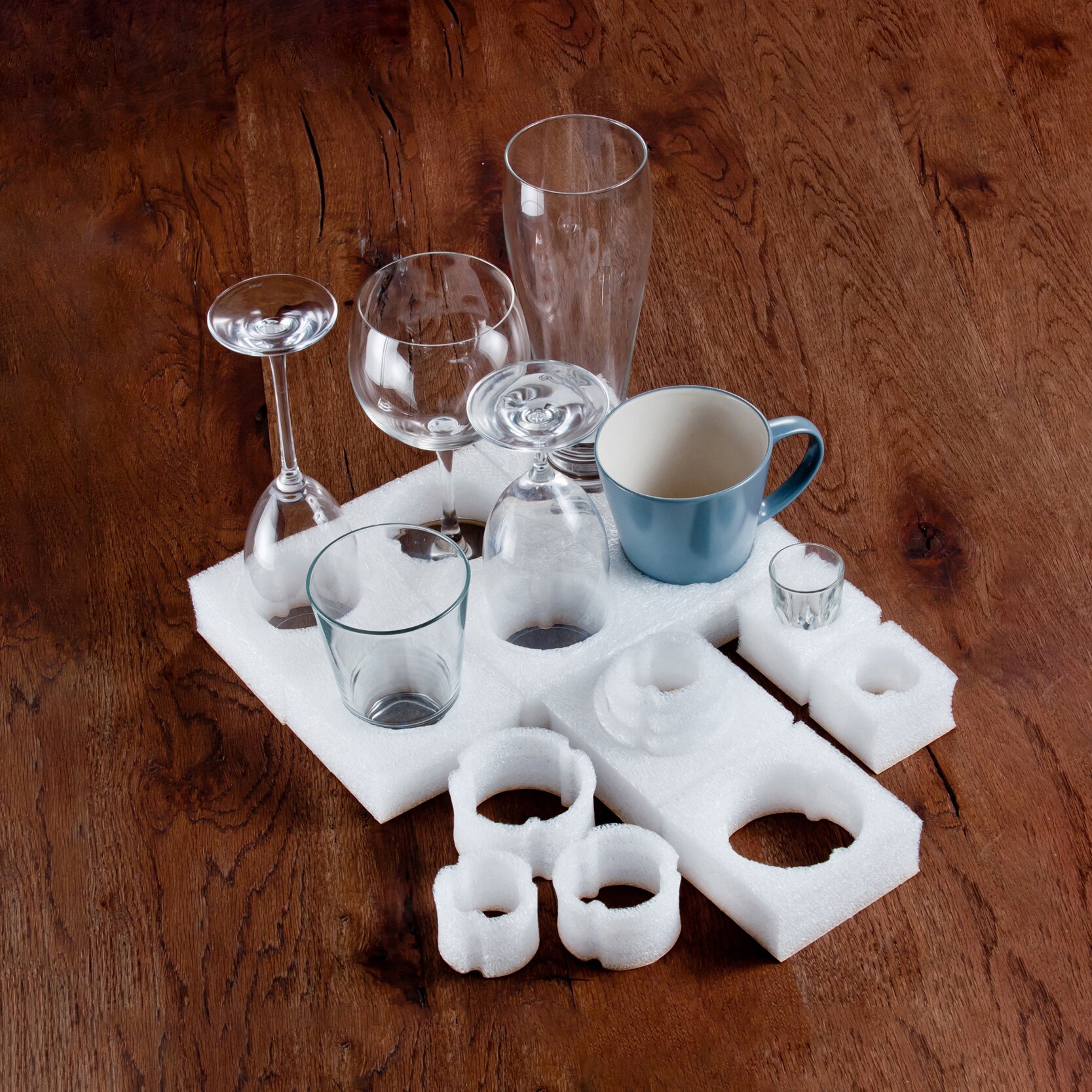 Glassicherungstray