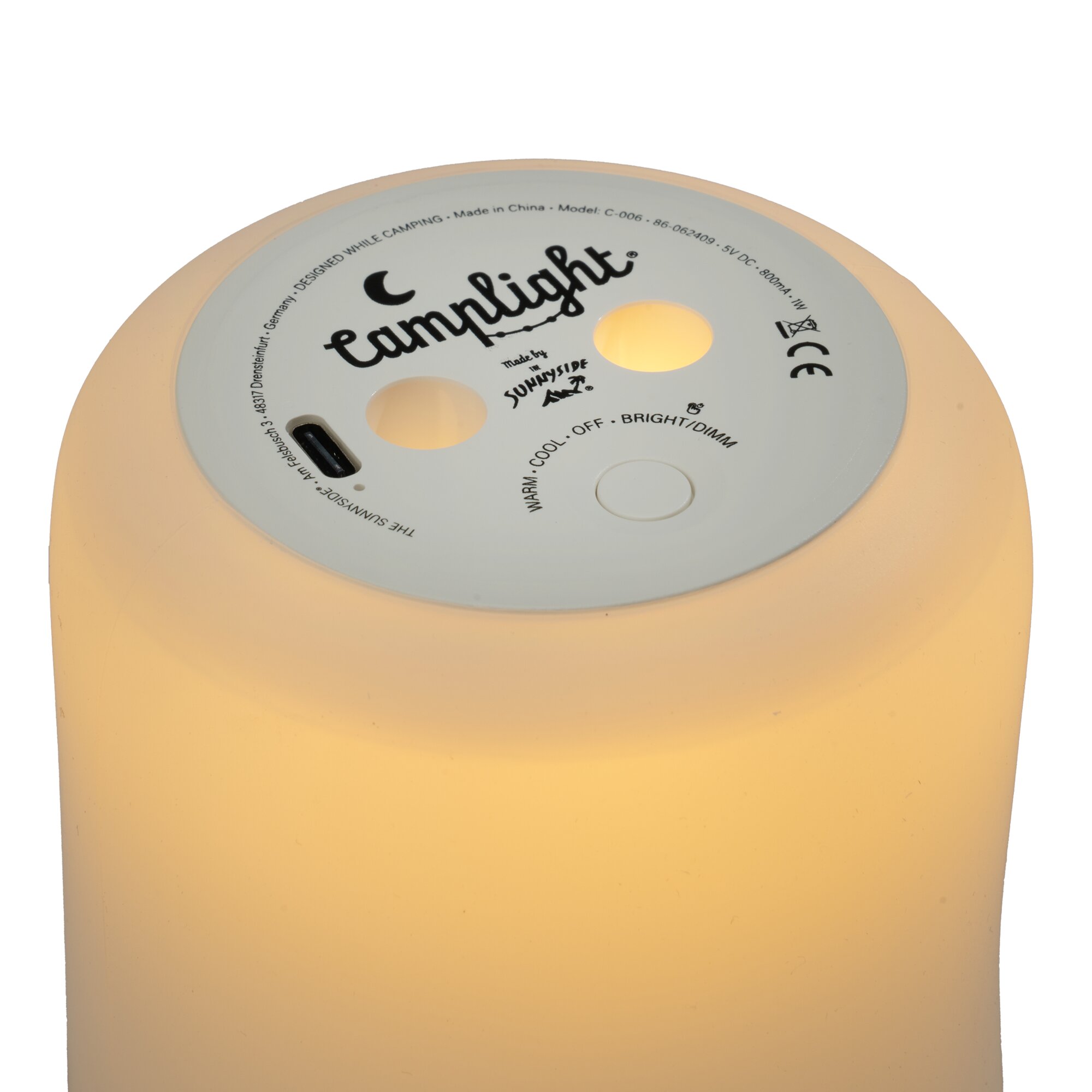 Campinglaterne Floppy aus Silikon, hellblau