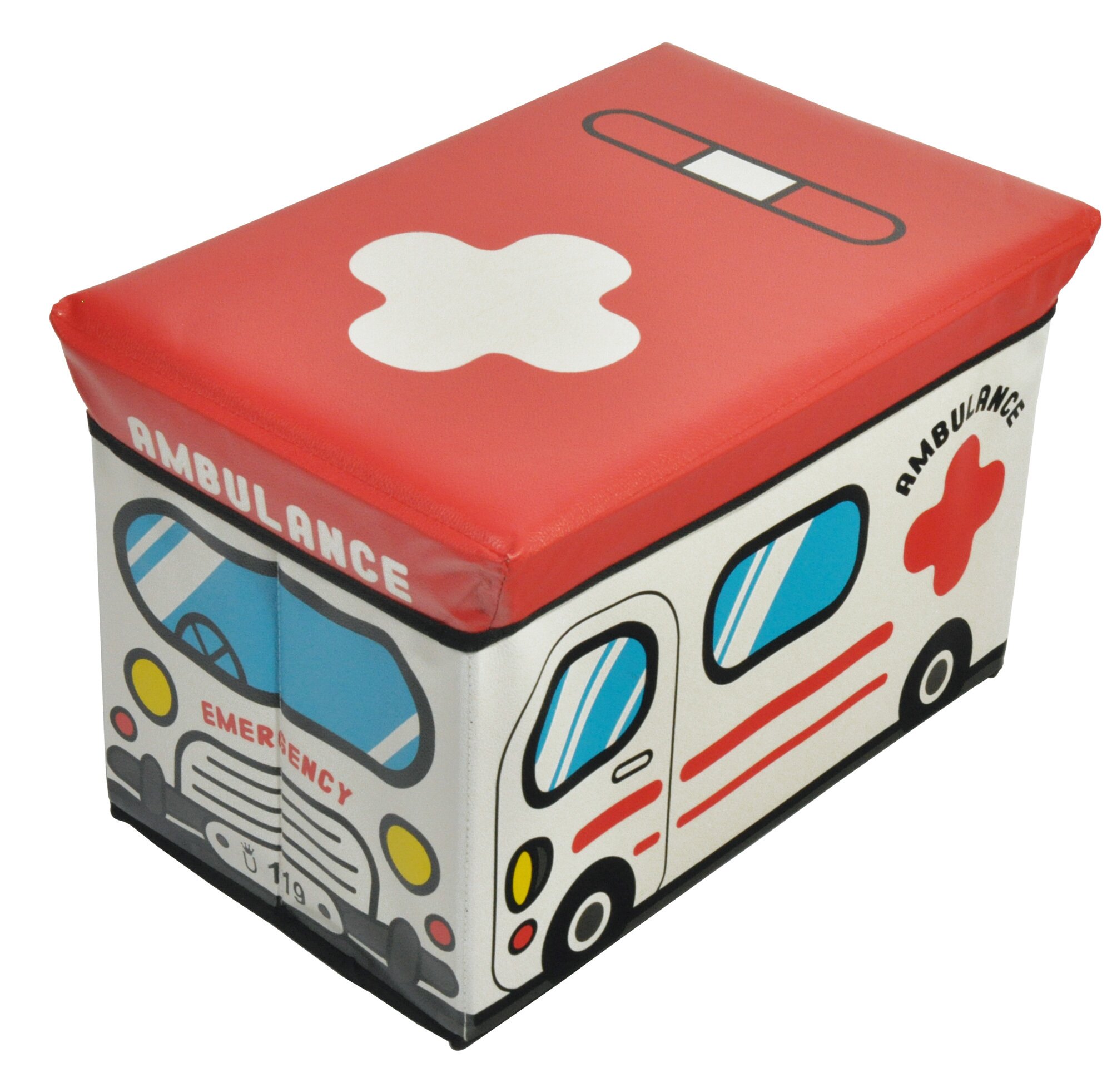 Aufbewahrungsbox/Polsterhocker, Krankenwagen