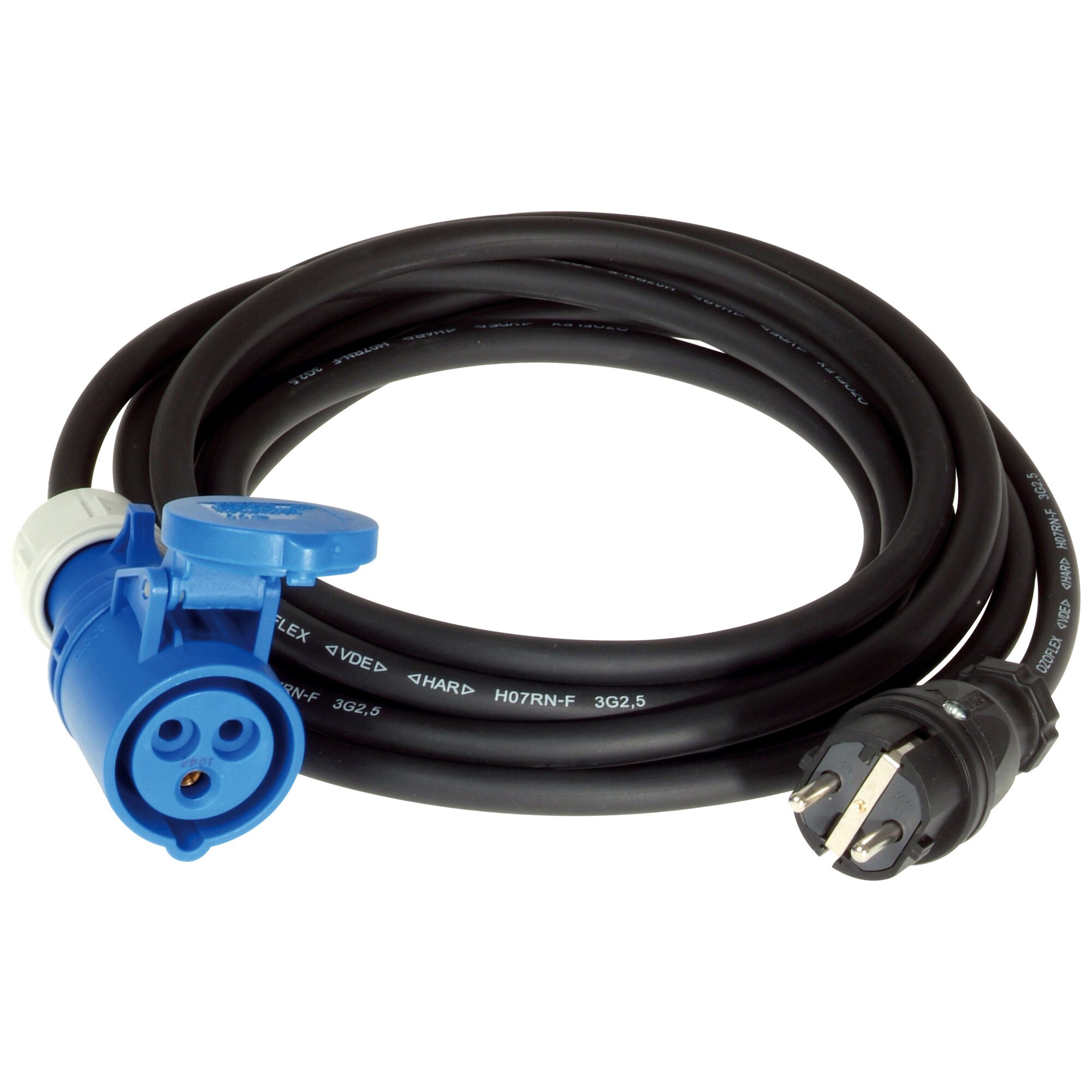 Adapterkabel Schuko/CEE, 25 m