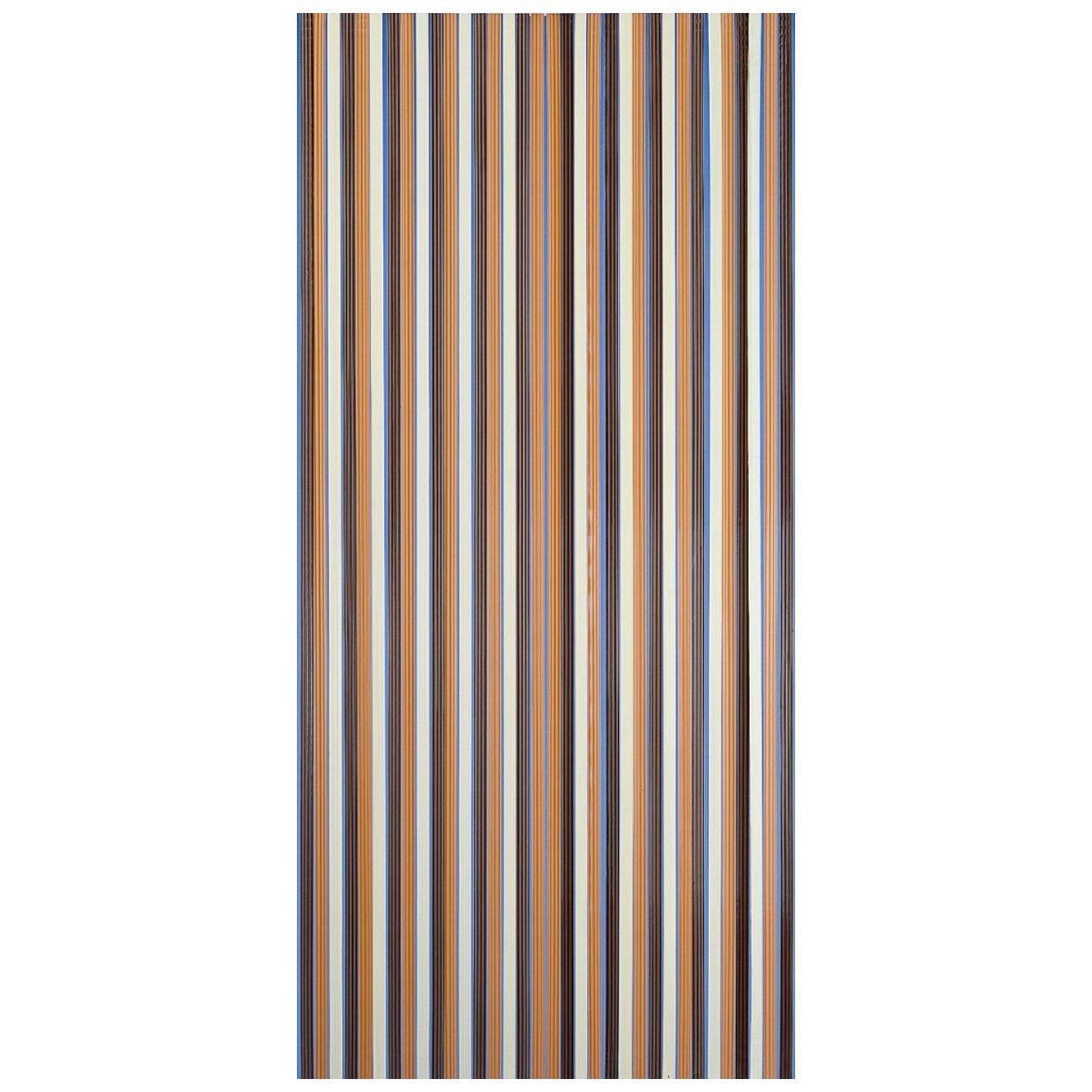 Streifenvorhang, braun-beige