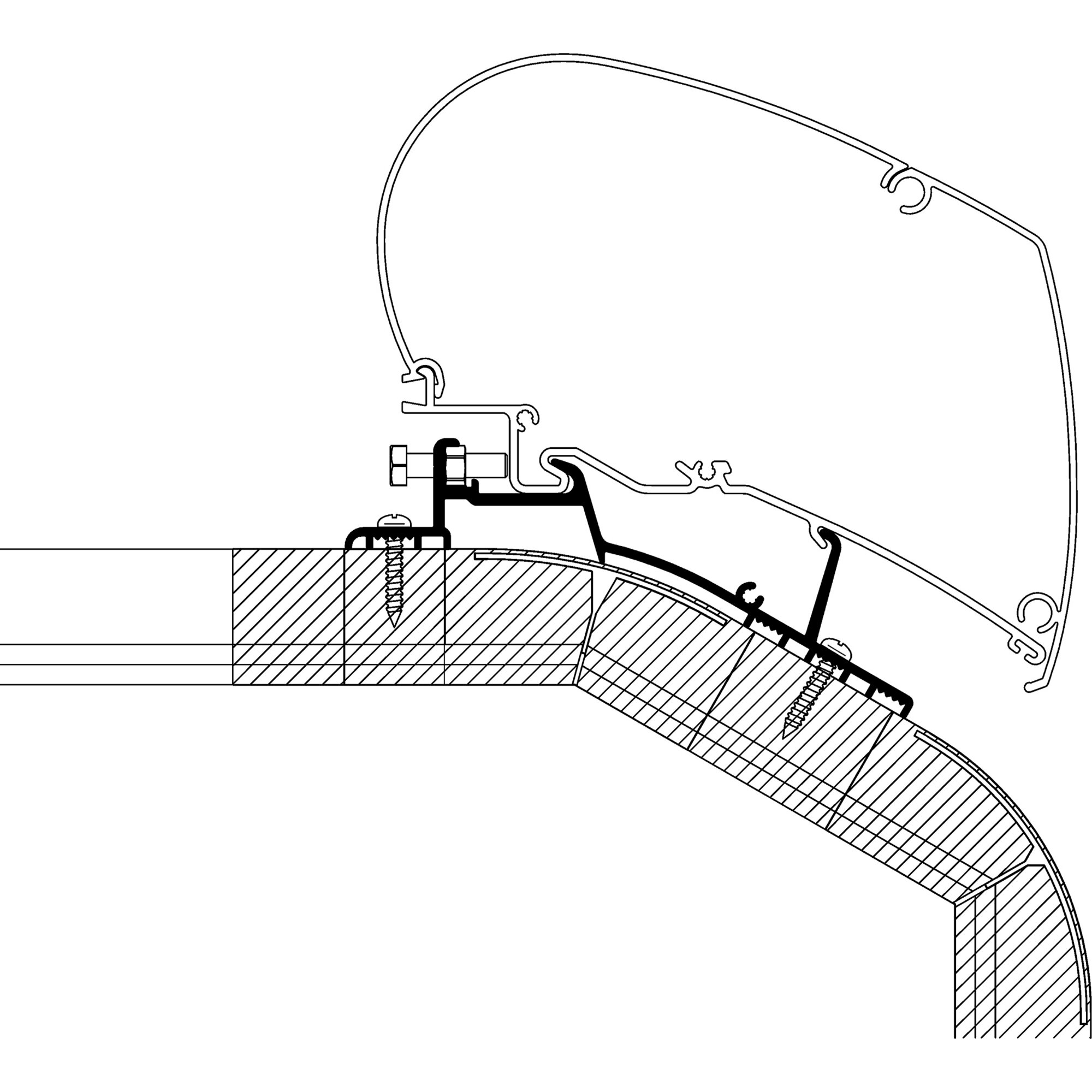 Adapter LMC Explorer und Cruiser ab Bj. 2018 zu TO Serie 6 und 9, 4,50 m