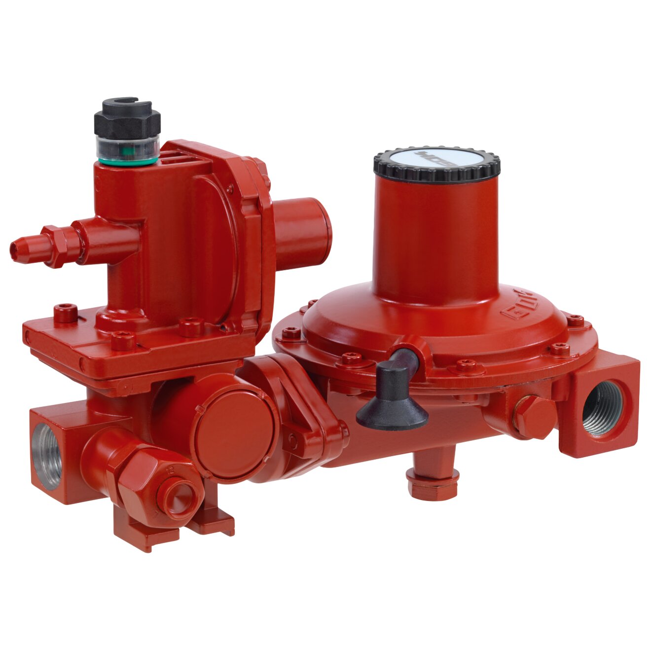 Gasregler NDR0516, 6 – 12 kg/h IG G1/2 x IG G1/2-90G OPSO PRV