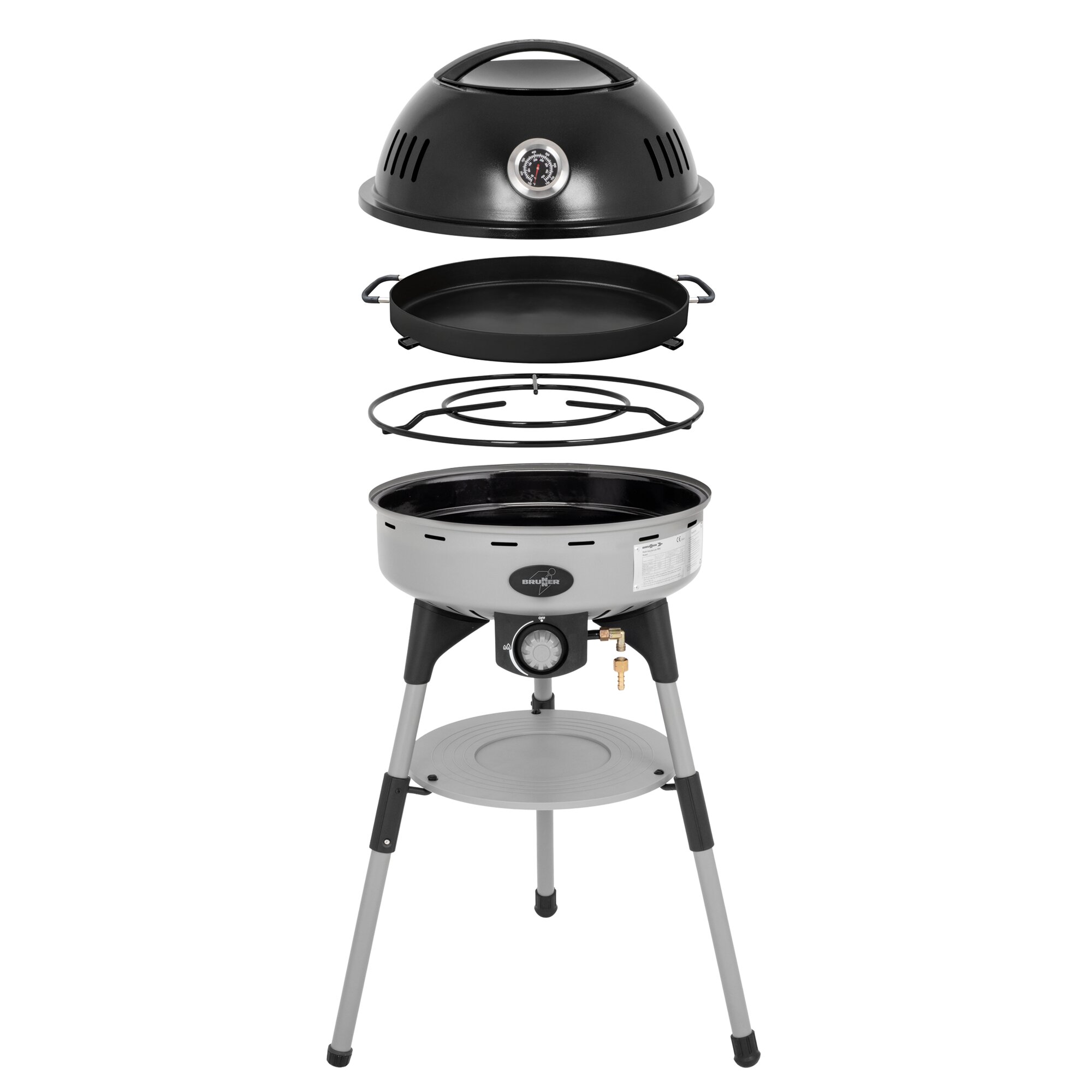 Gasgrill BBQruiser HT Roundpan, 30 mbar