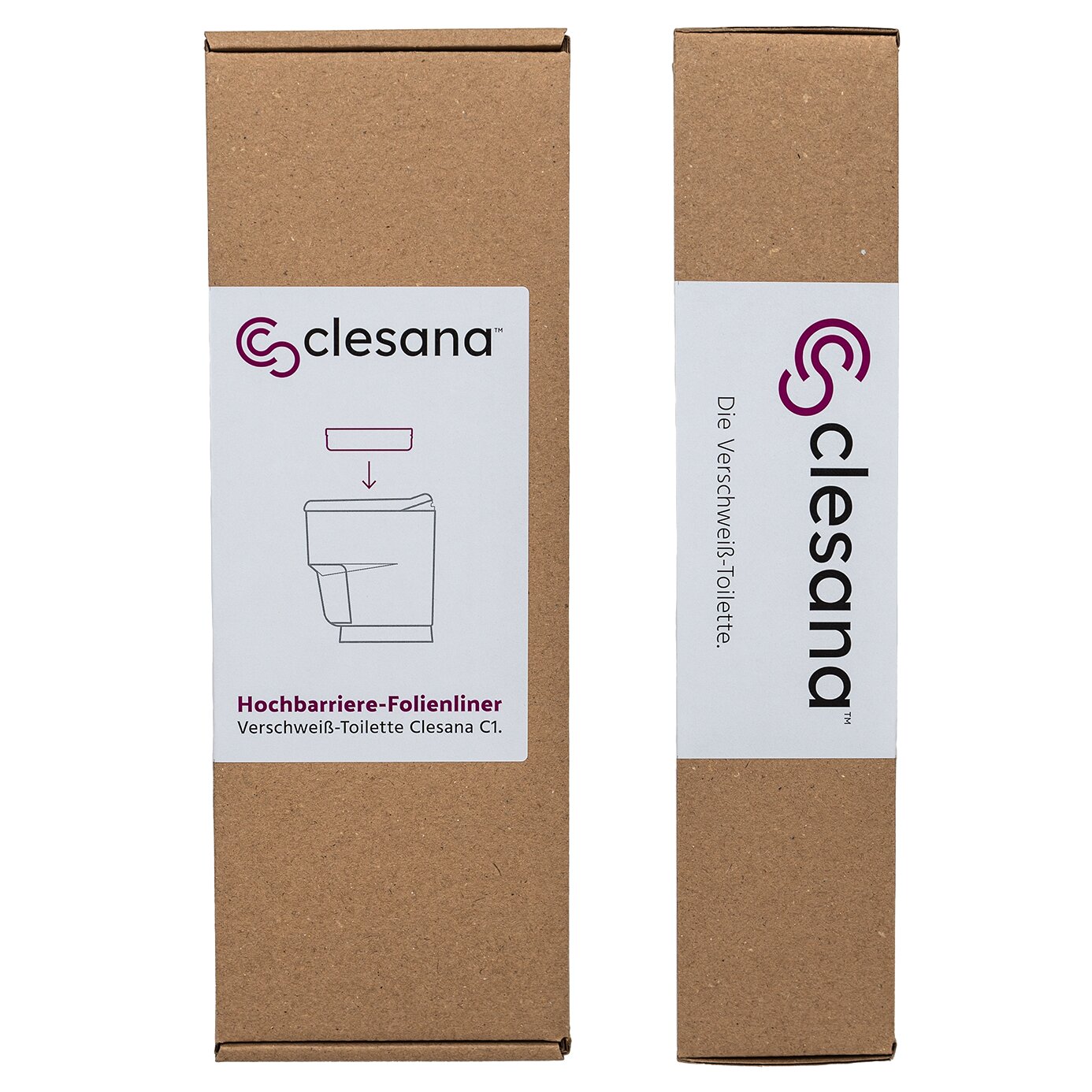 Bio Toilettenbeutel mit Barrierefolie, Folienliner für Clesana 1