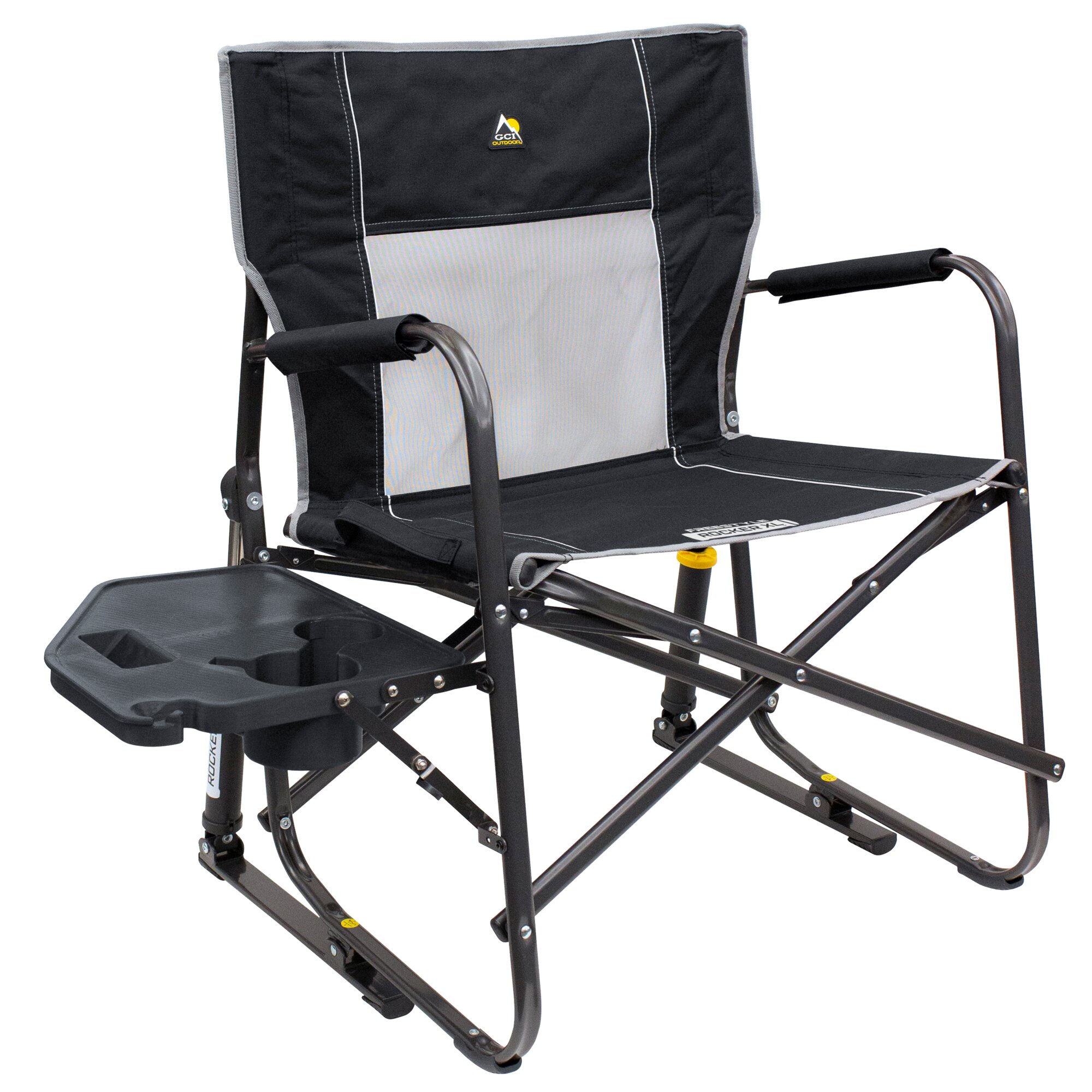 Camping-Schaukelstuhl Freestyle Rocker XL™ mit Tisch, schwarz