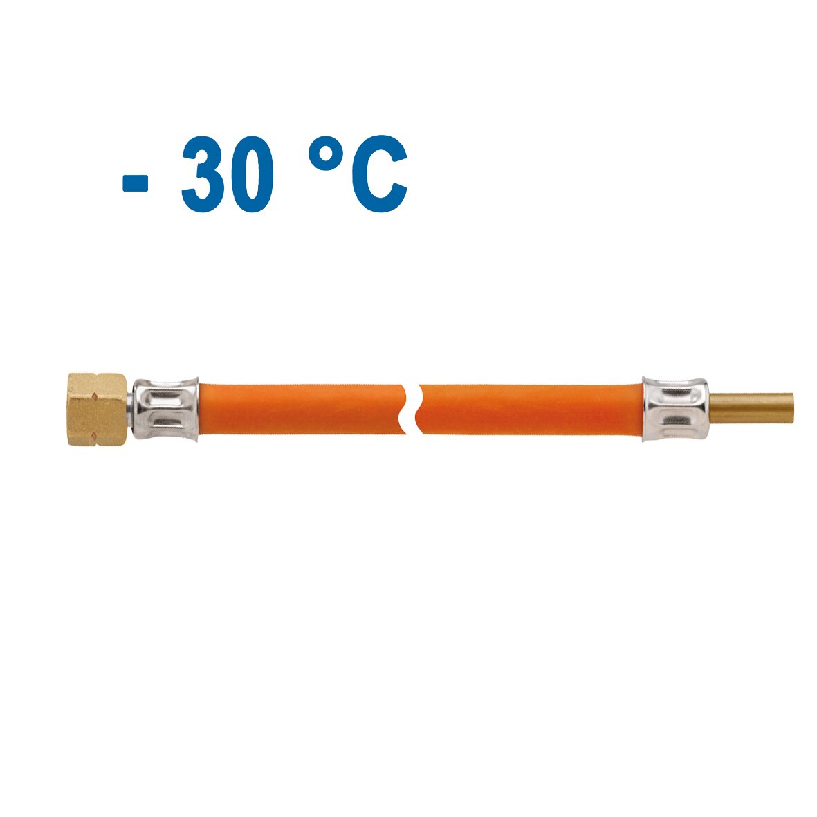 Mitteldruck-Schlauchleitung MS 10 bar, 400 mm, G 1/4 LH-ÜM x RST 8