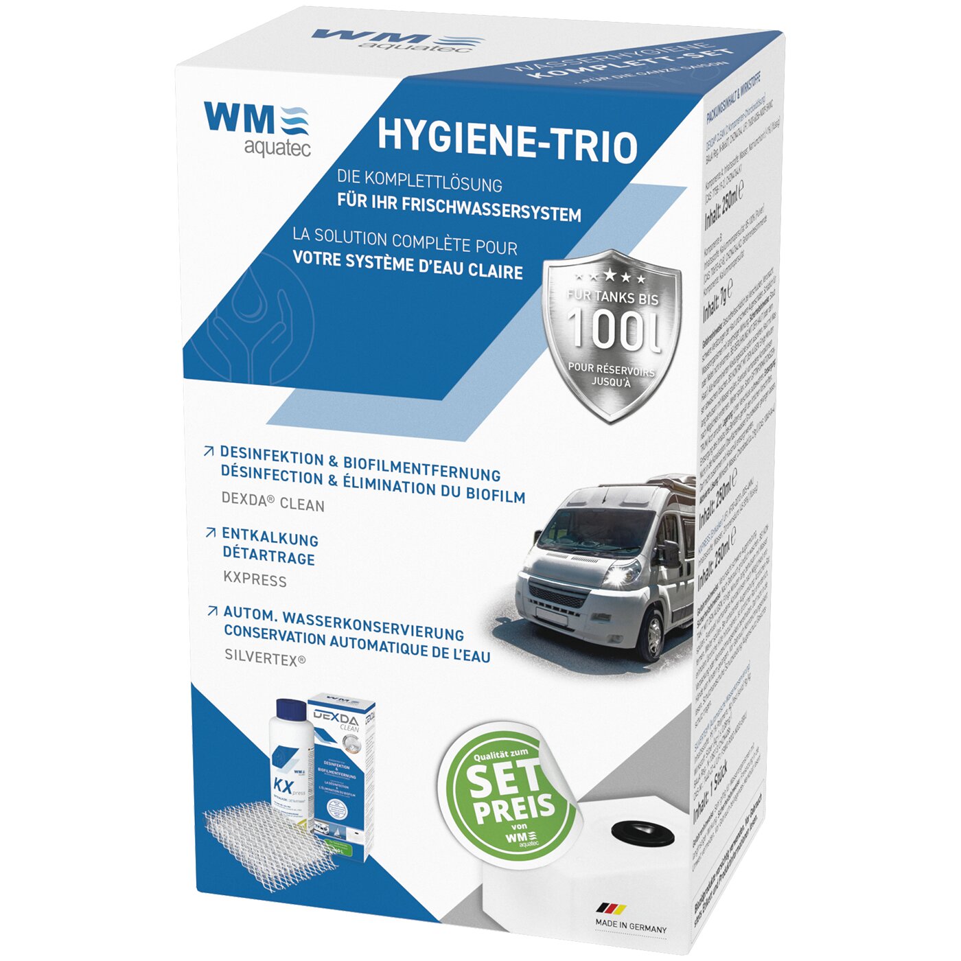 Komplettset Hygiene-Trio, 100 l
