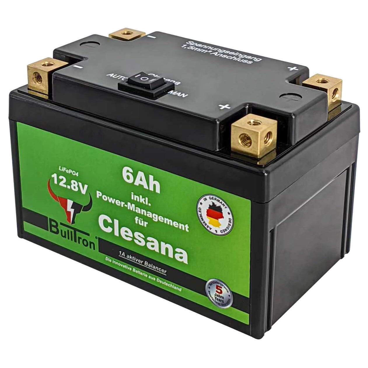 Lithium Batterie für Clesana C1 mit integriertem Power-Management & Anschlusskabel