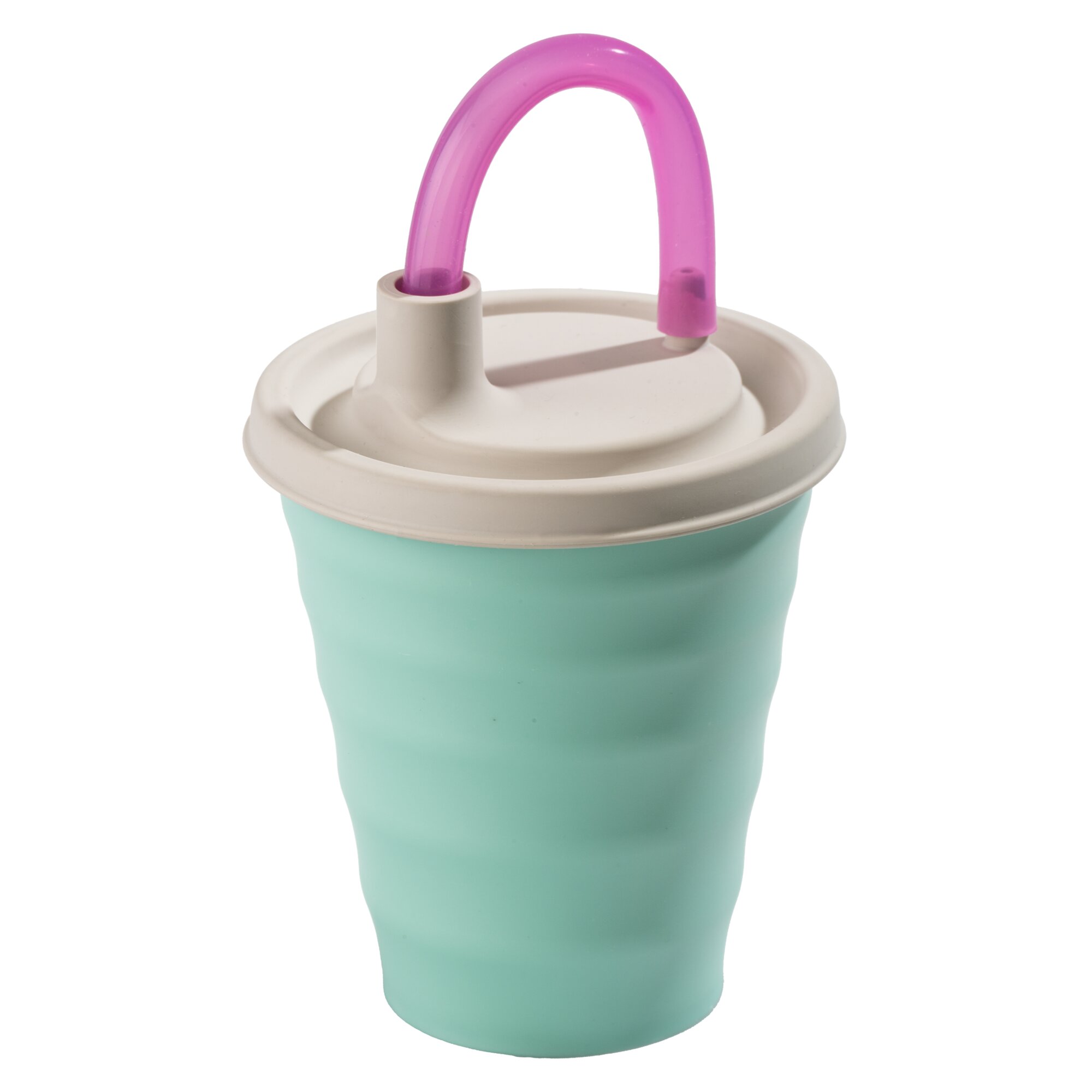 Trinkbecher mit Deckel, türkis