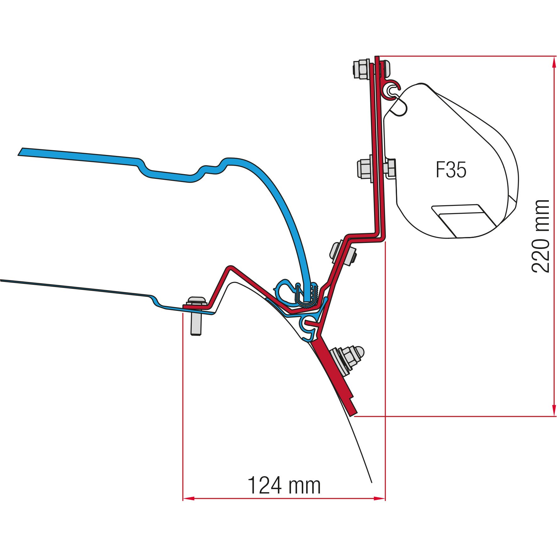 Markisenadapter Kit V-Klasse Marco Polo ab 2014 für F45/F45s/F35