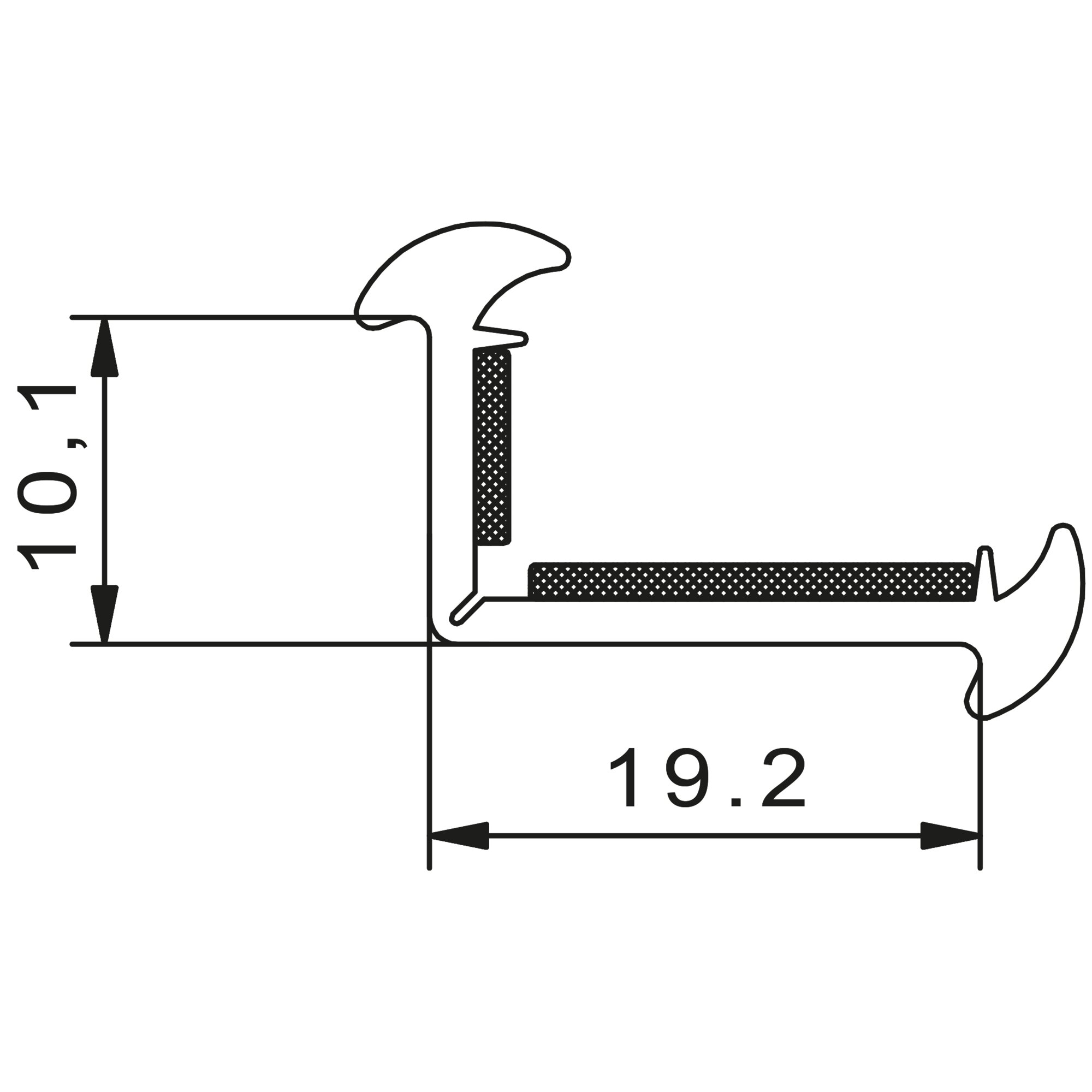 Gummiunterlage für Profilschiene, KNAUS 35 mm, 45 Meter