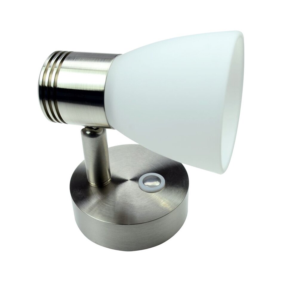 Aufbau-Leselampe 3000 K, Echtglas, USB-C