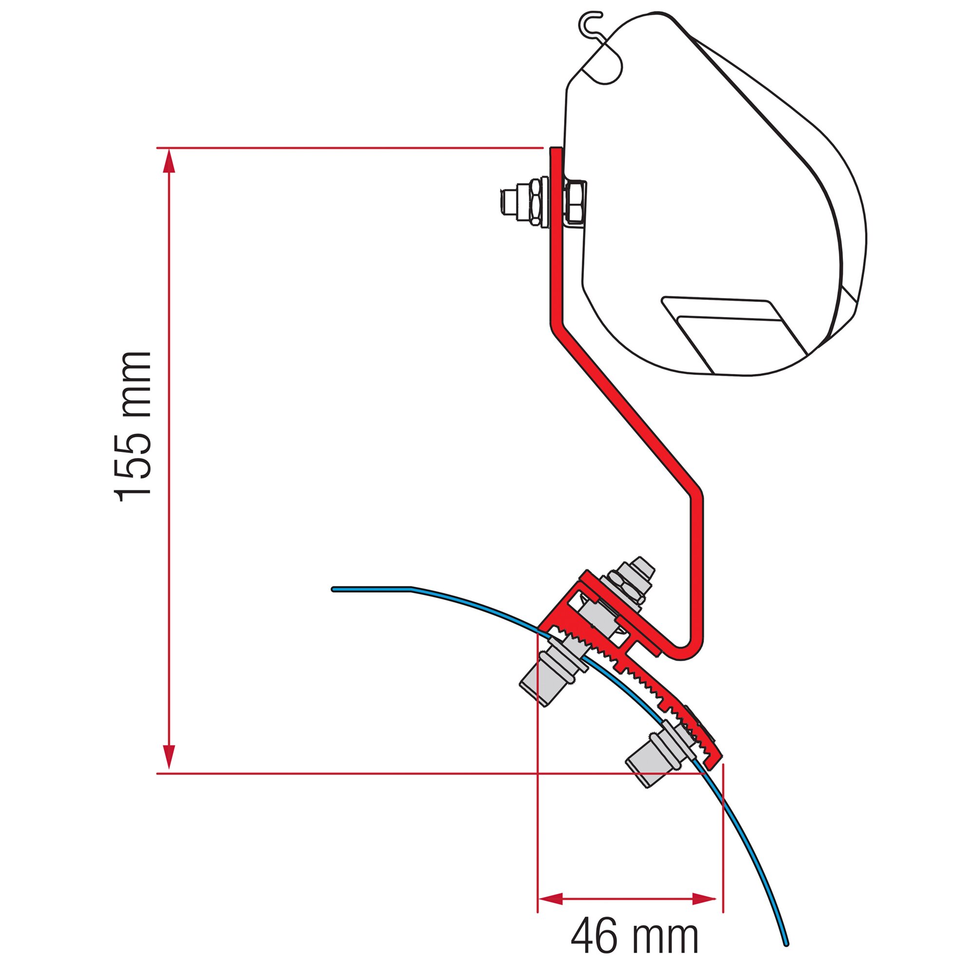 Markisenadapter Kit VW Caddy Maxi Lift Roof für F35 Pro