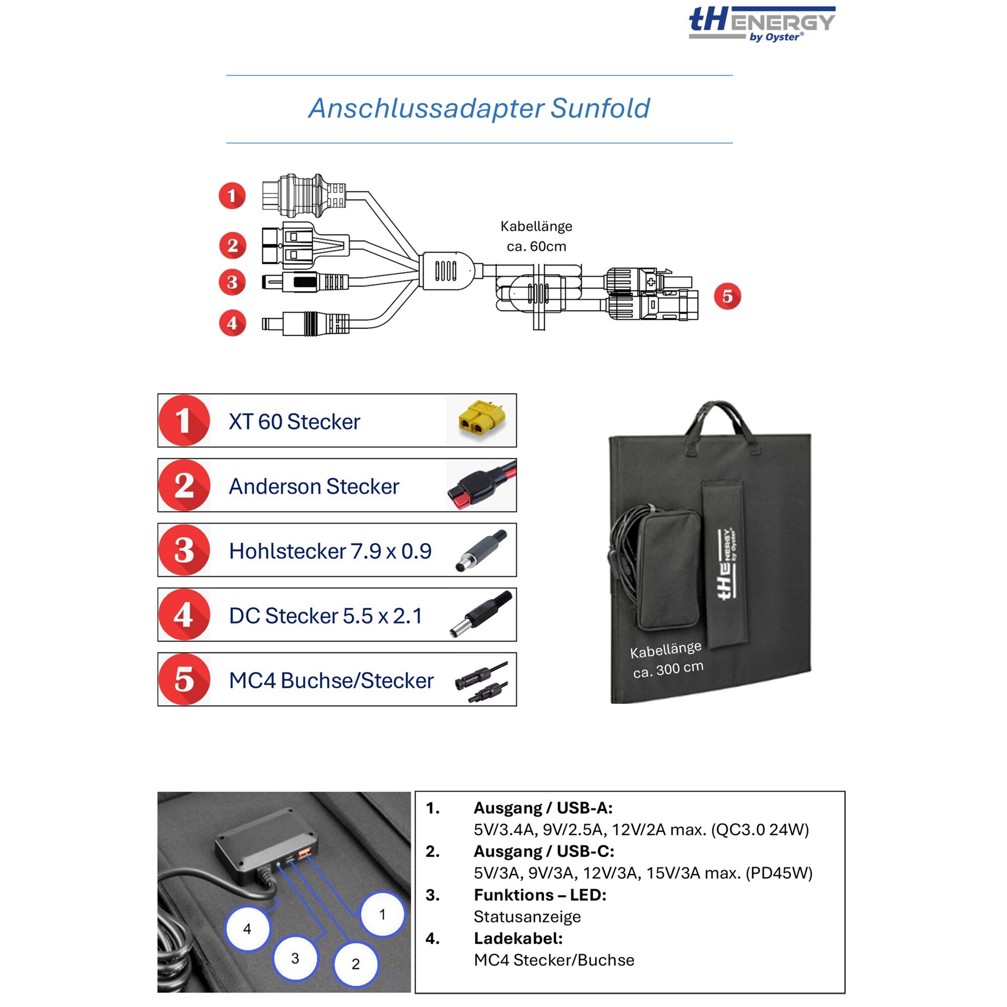 Solarmodul tHENERGY Sunfold 220, 220 Wp