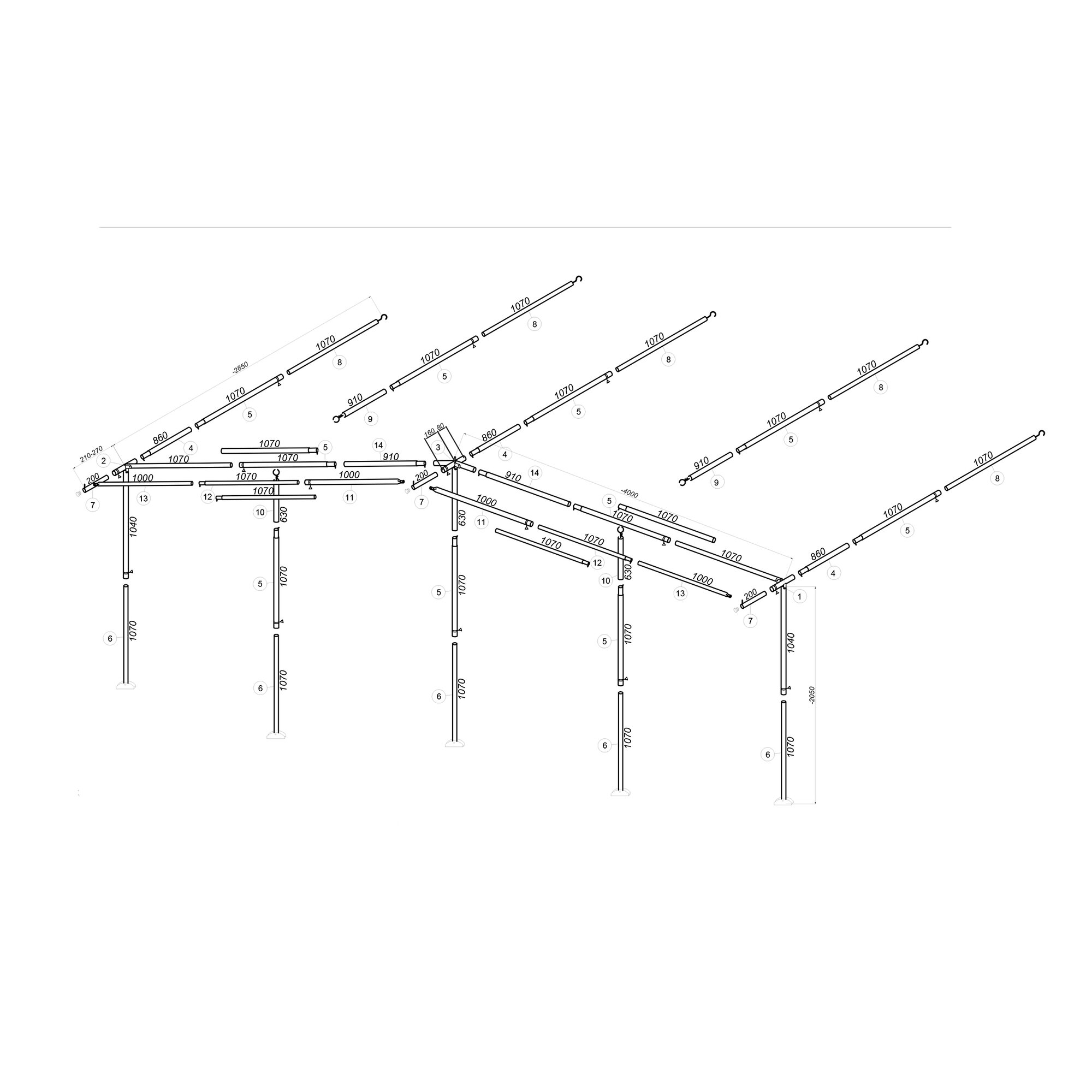 GFK-Gestänge Meira GFK-Gestänge Meira