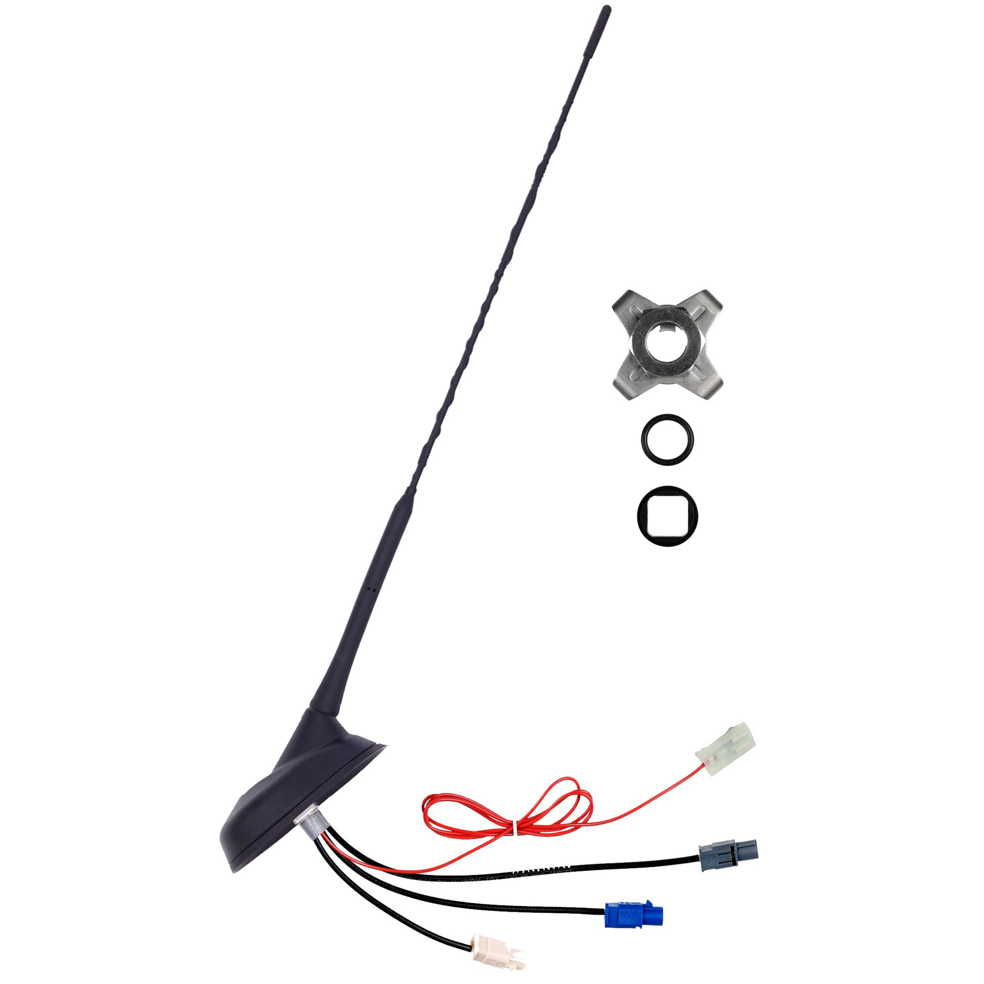 Aktive FM/DAB+/GPS Kombiflex-Schrägdachantenne, 12 Volt