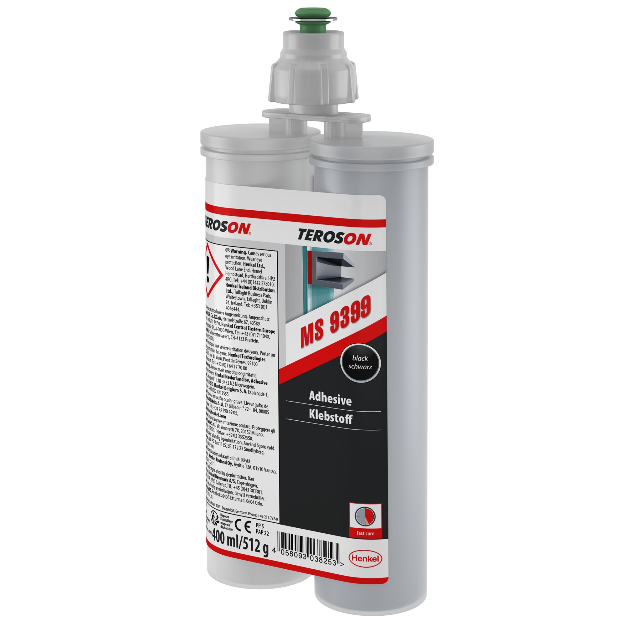 2-Komponenten-Klebstoff MS 9399, schwarz, 400 ml