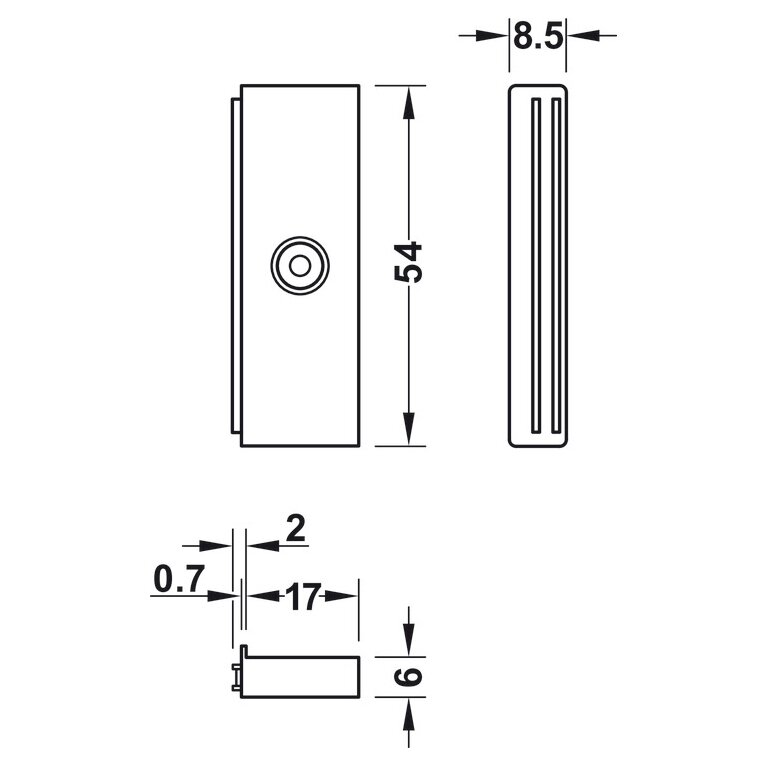 Magnet-Verschluss, braun
