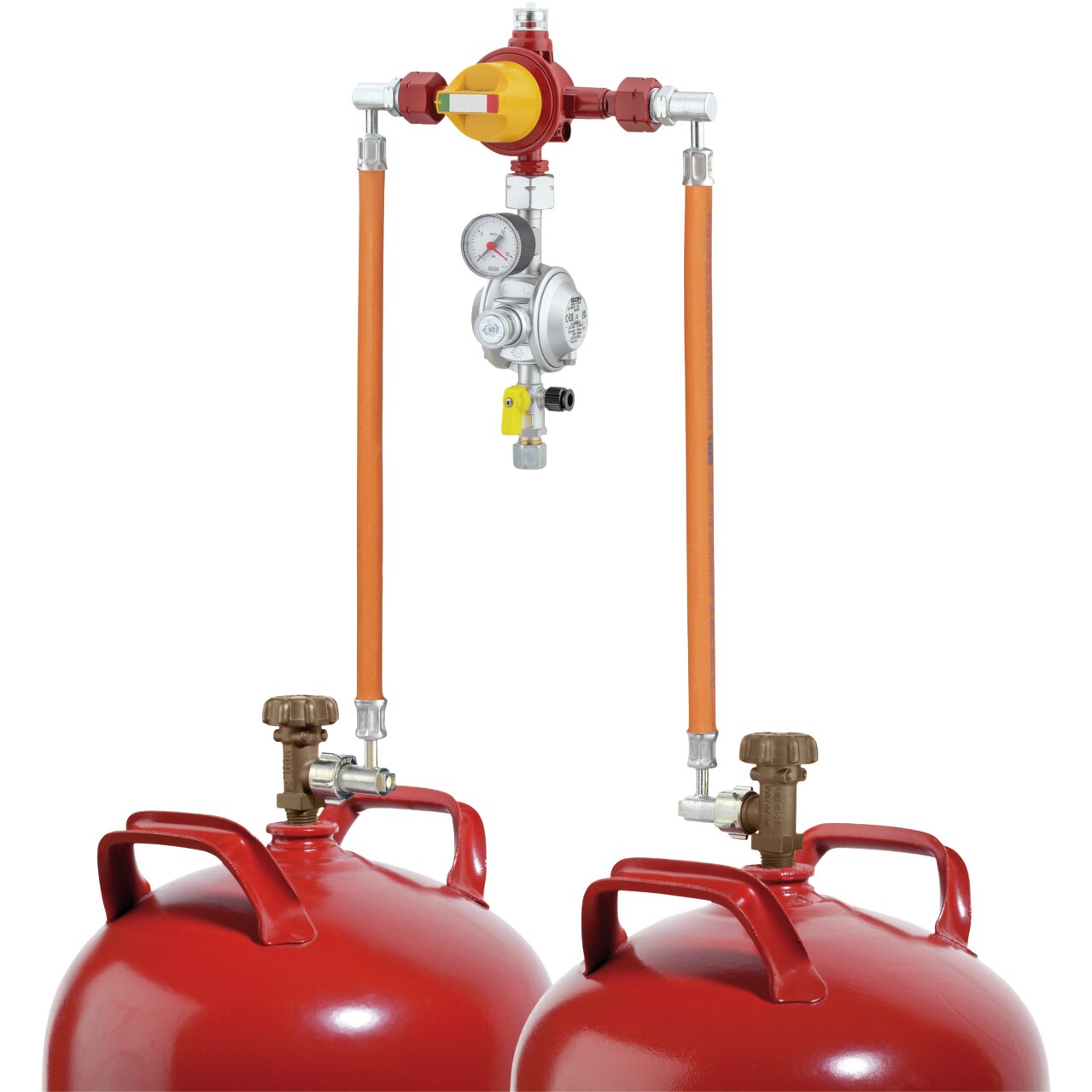 2-Flaschenanlage 1,5 kg/h mit automatischem Umschaltventil Typ AUV