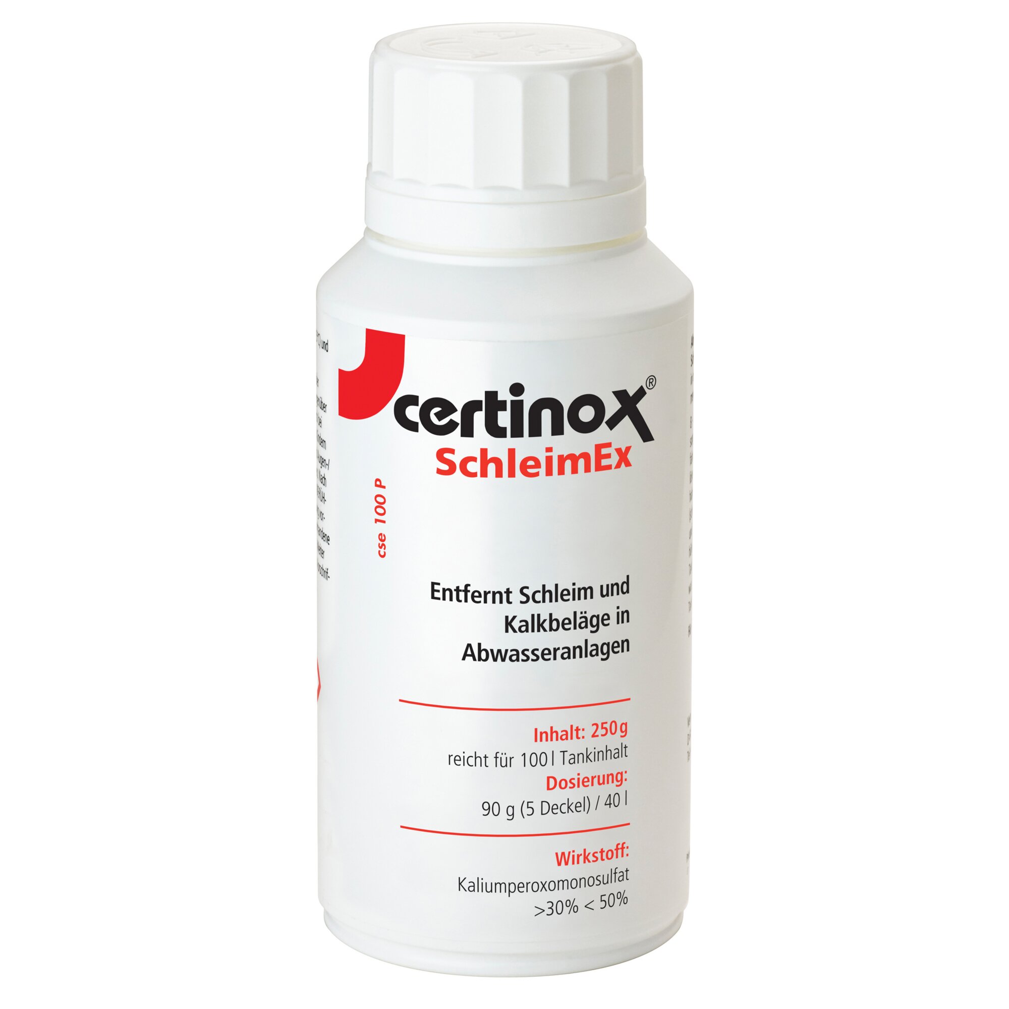 certinox SchleimEx – Reiniger für Abwassertanks cse 100 p, 250 g Pulver