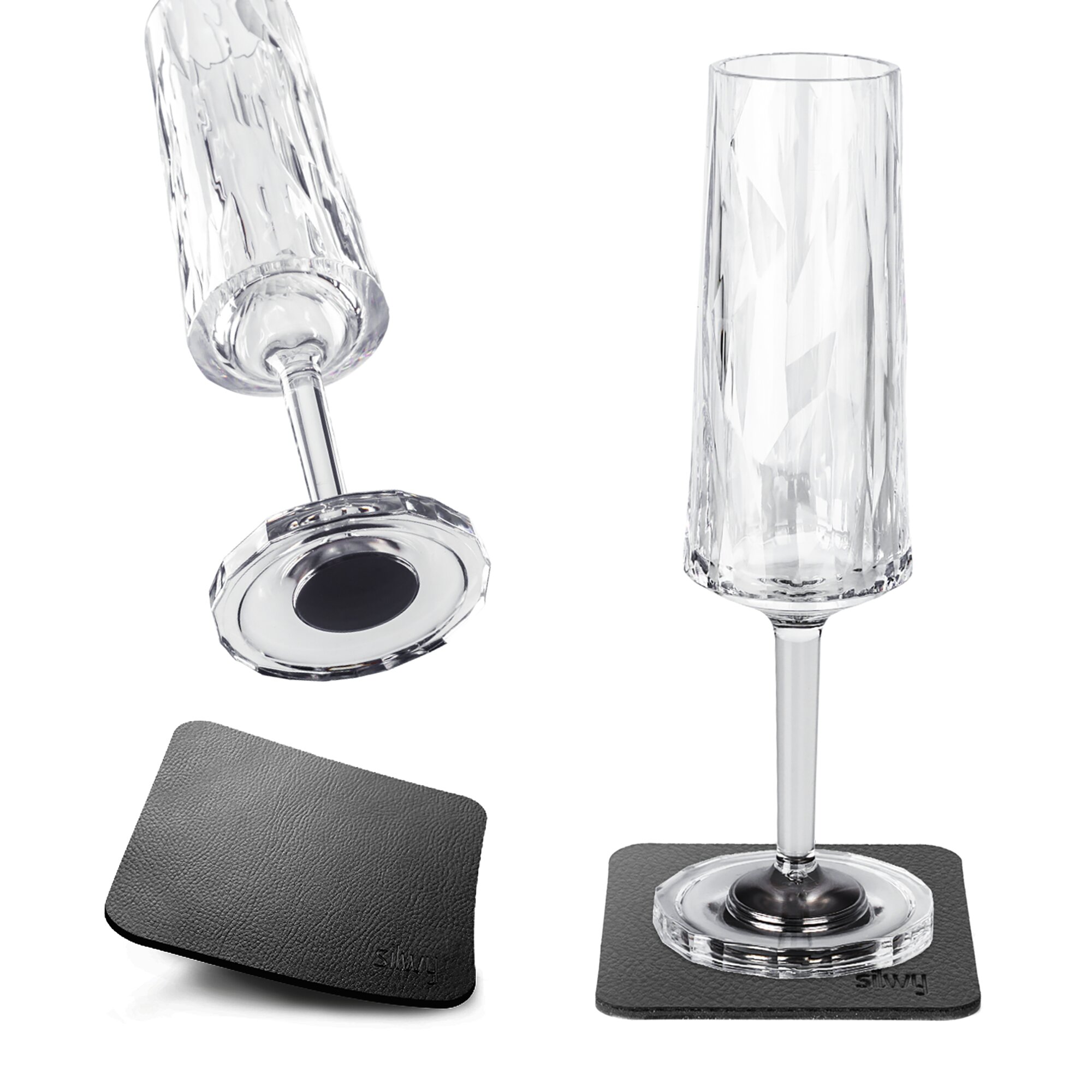 Magnet-Kunststoffgläser, Sektglas