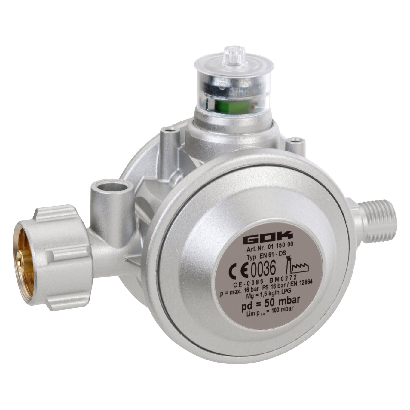 Gasregler 1,5 kg/h KLF x G1/4LH-KN UEDS