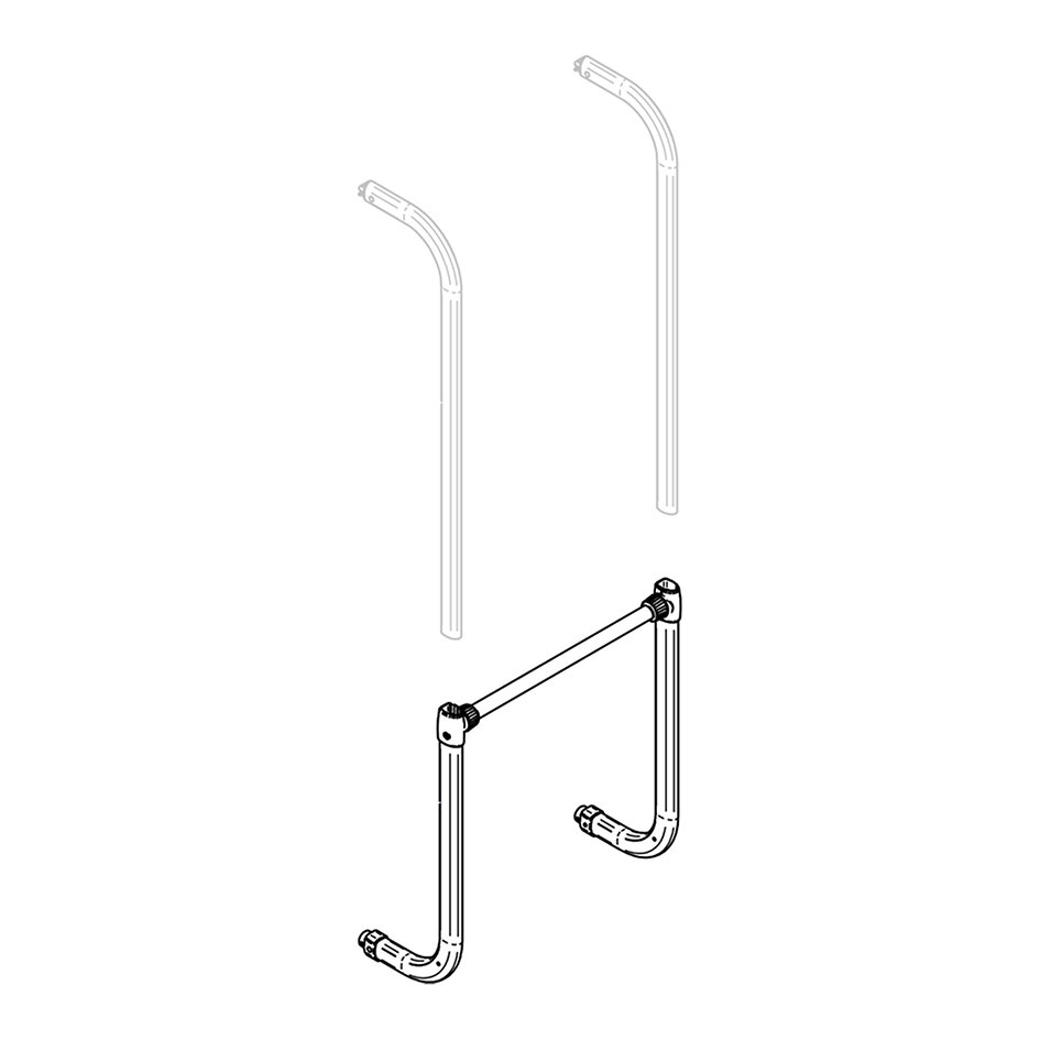 Tragrahmen-Querstrebe und unterer Tragarm für Thule Esse, schwarz