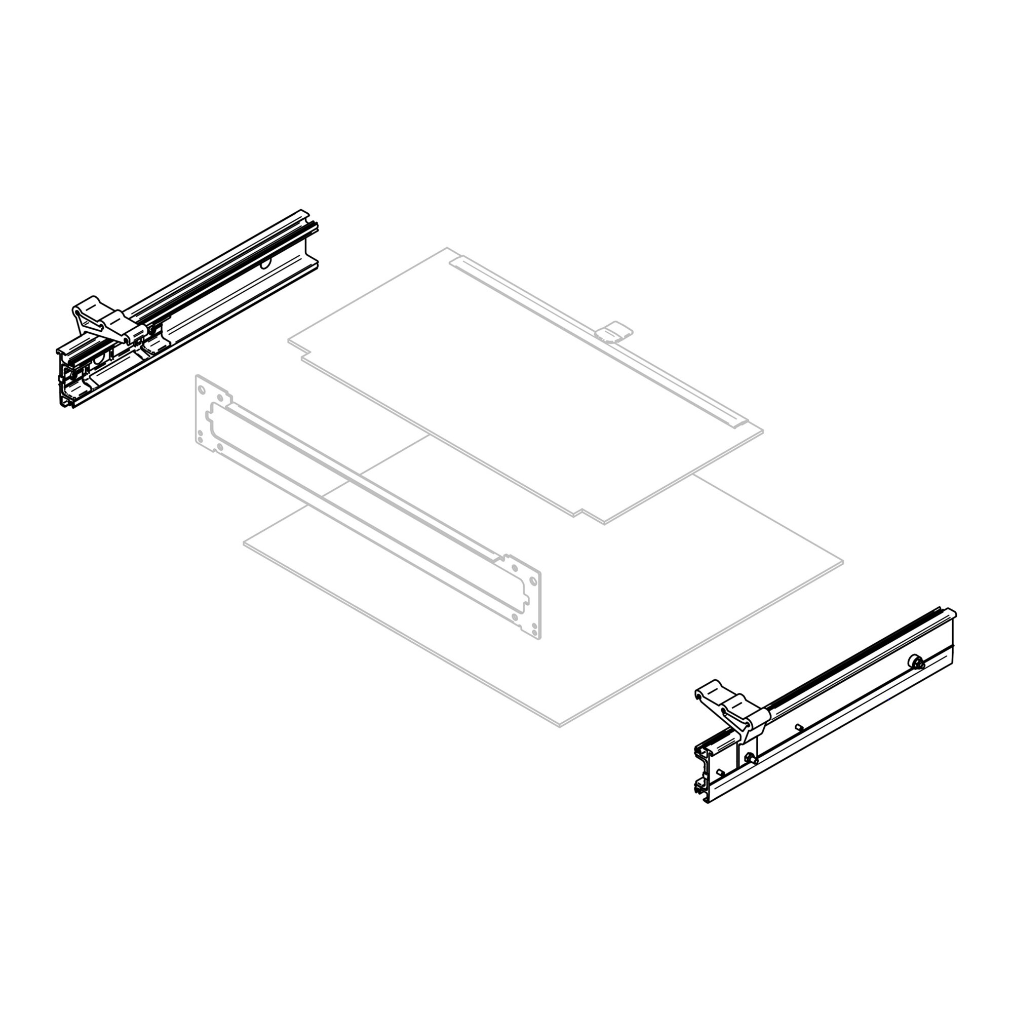 Montagerahmen Thule Slide-Out V19 Crafter 700