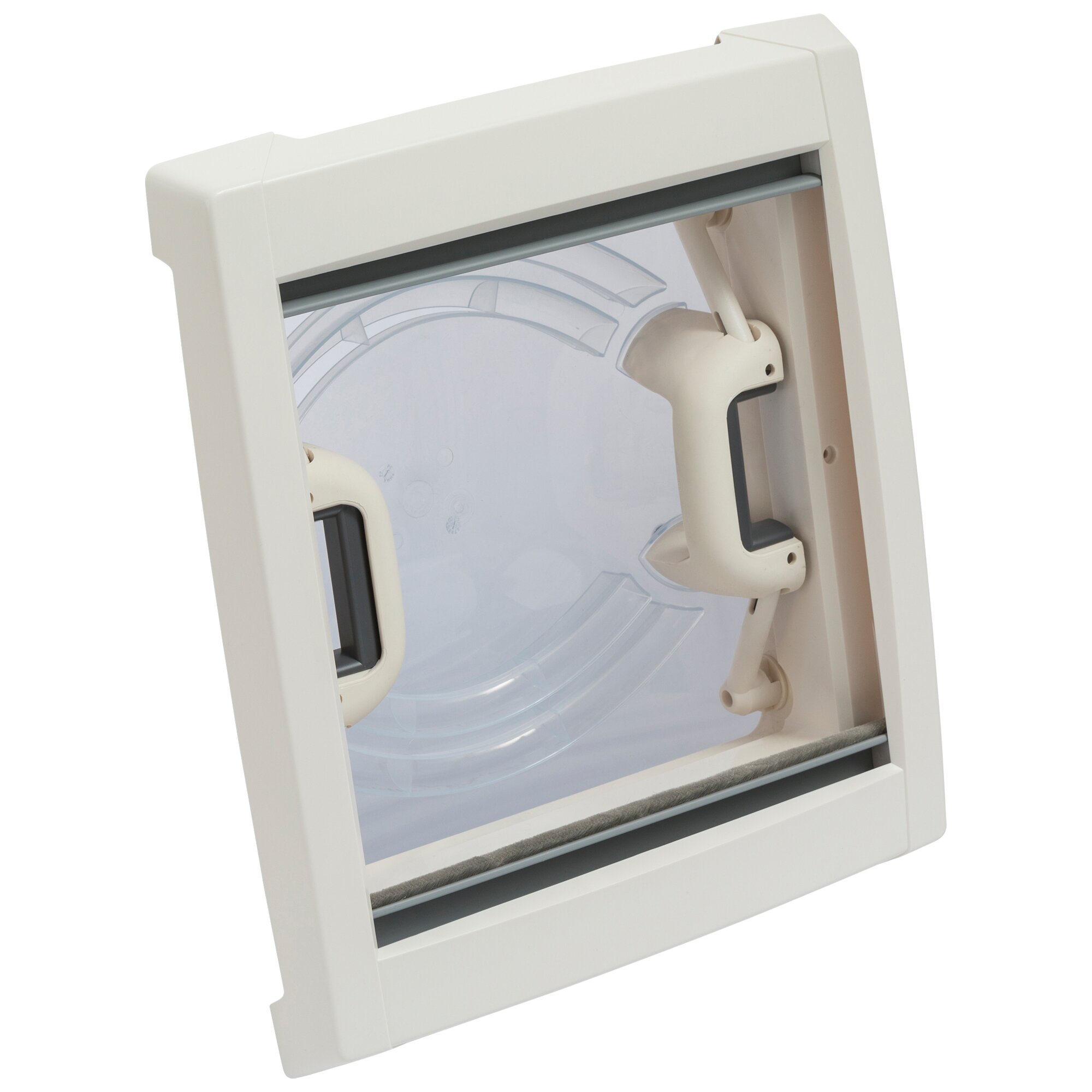 Dachhaube VisionVent S pro mit Fliegengitter und Verdunkelung, cremeweiß