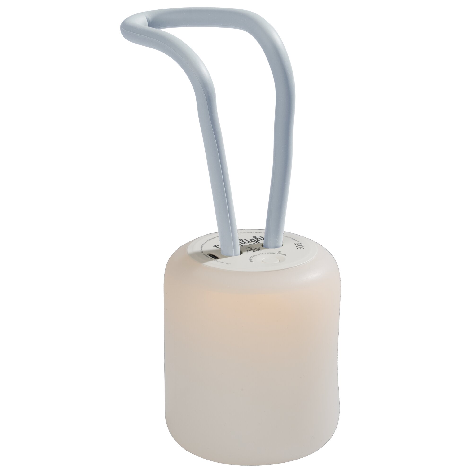 Campinglaterne Floppy aus Silikon, hellblau