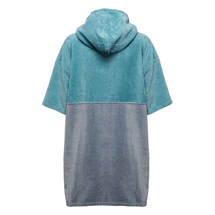 Badehandtuch Poncho, blau-grau, M