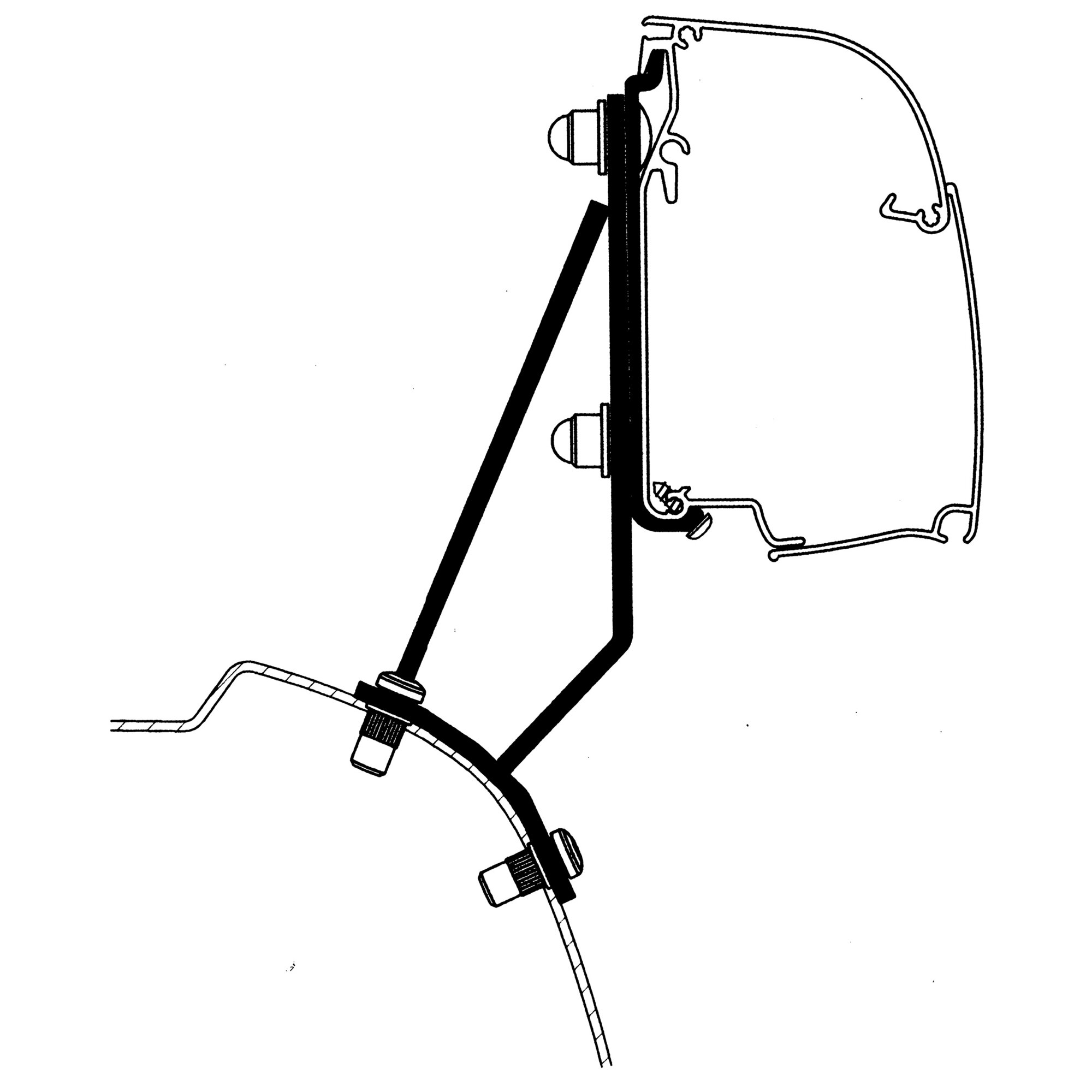Adapter Urban Ford Custom V70 & VW Transporter 2025 für Thule 4200